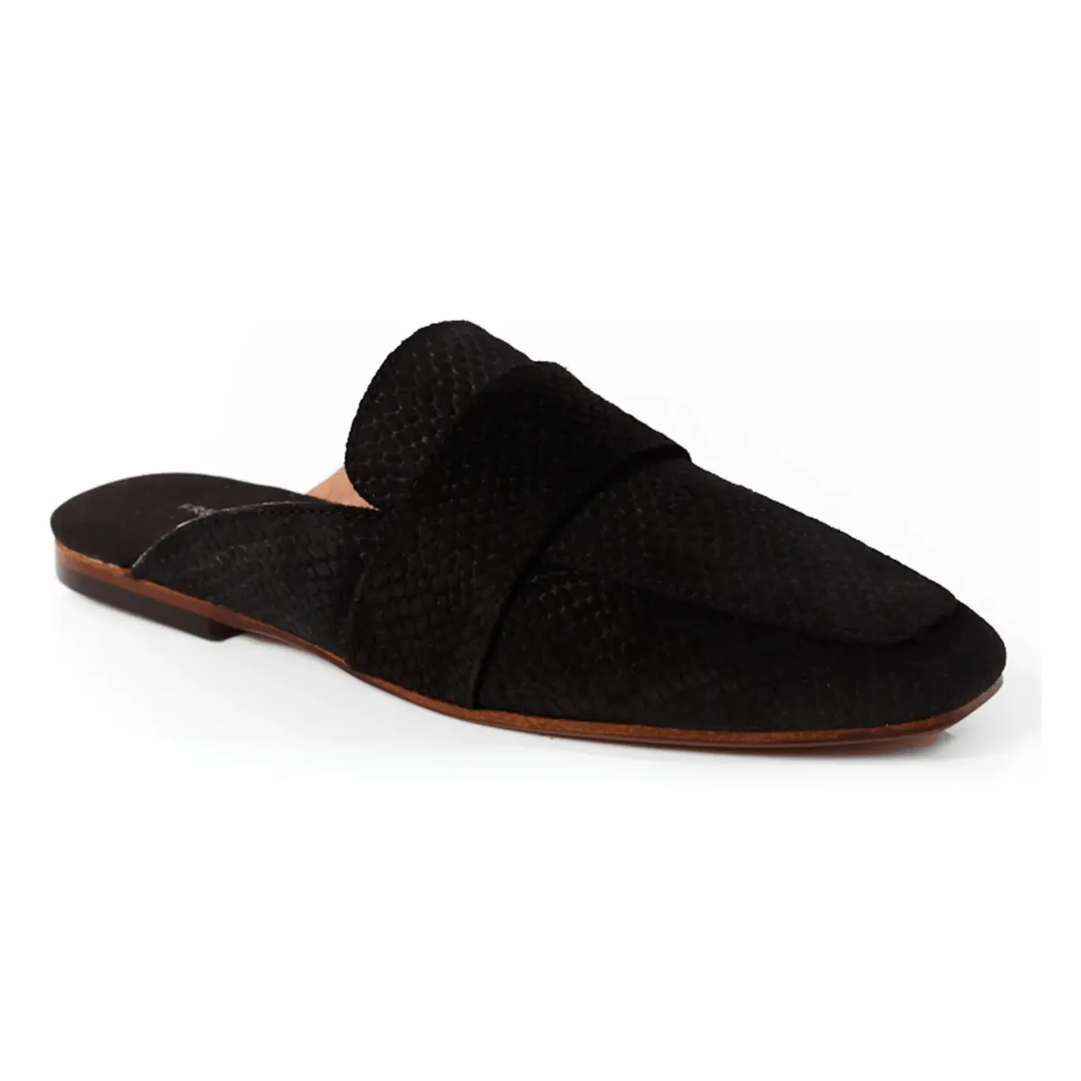 Free People Women's At Ease Black Suede Bride Match Glossy Edge