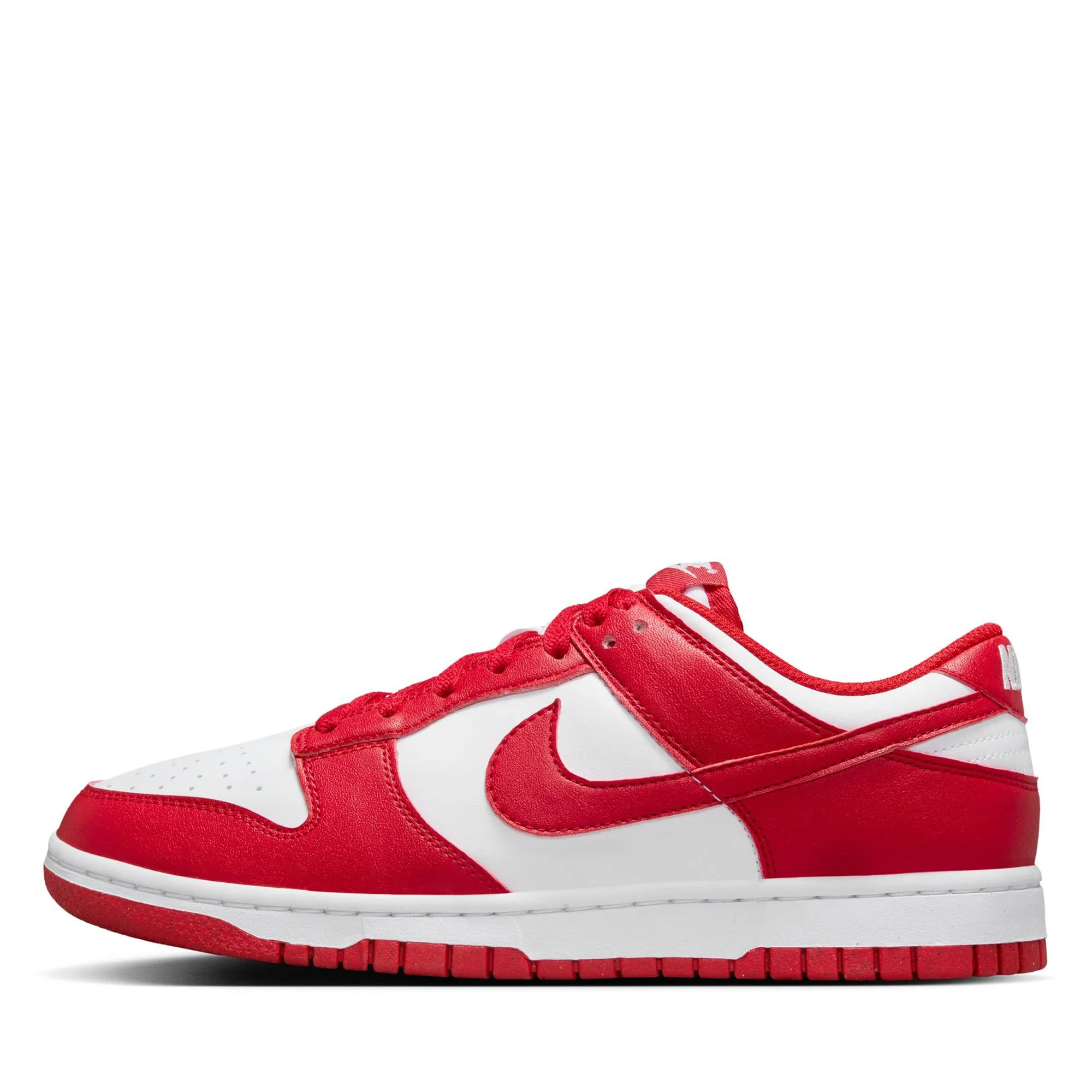 Women's Nike Dunk Low Next Nature - White/University Red Breathable Tongue Design