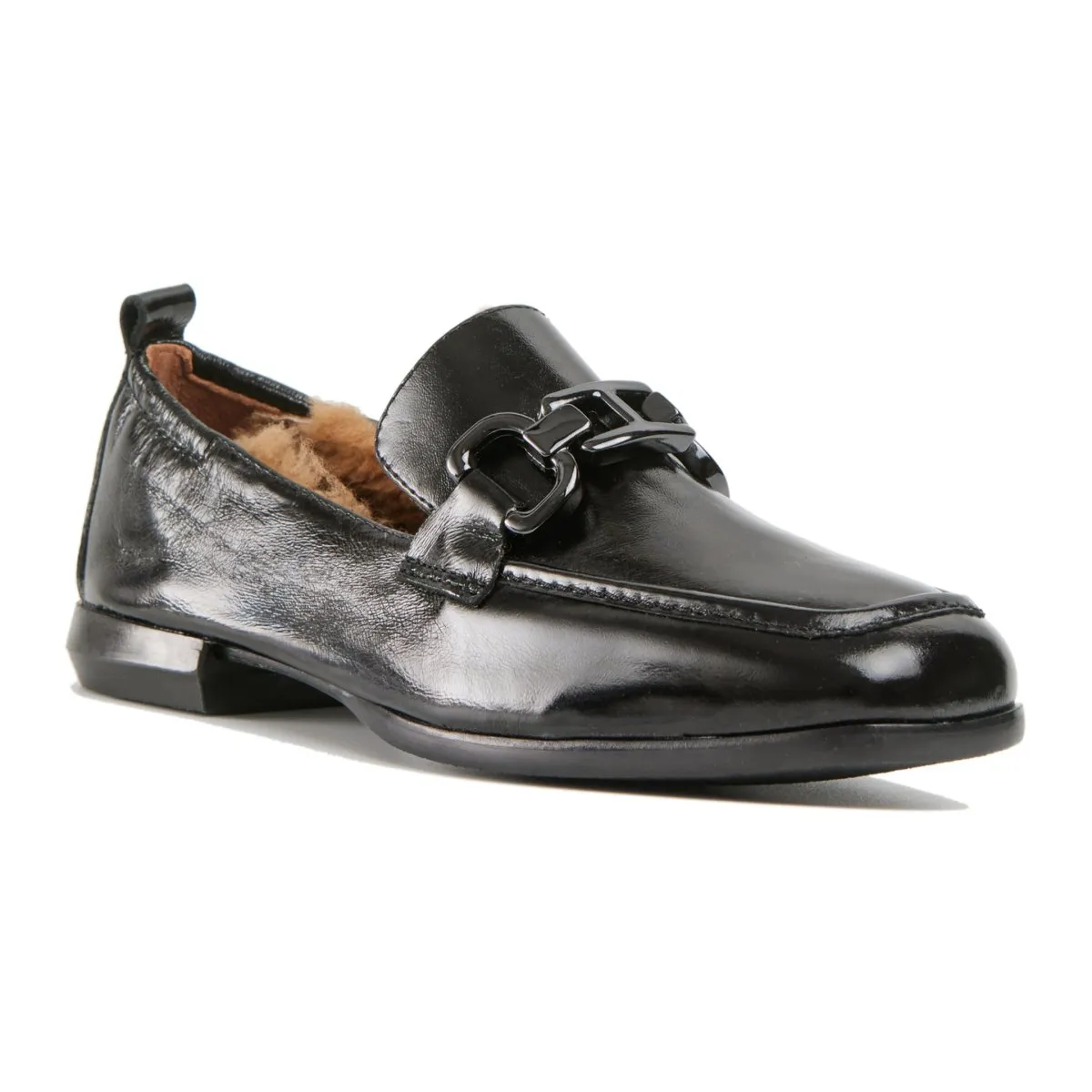 Homers Women's Lena 21544 SuperLux Black Patent Refined Edge Red Carpet