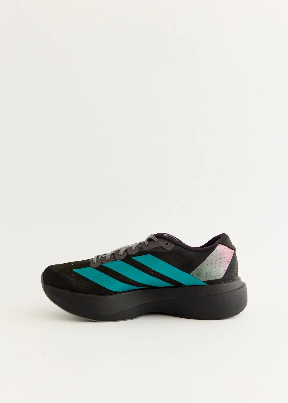 loafer men's medium Adizero Evo SL 'Black Pure Teal' Sneakers