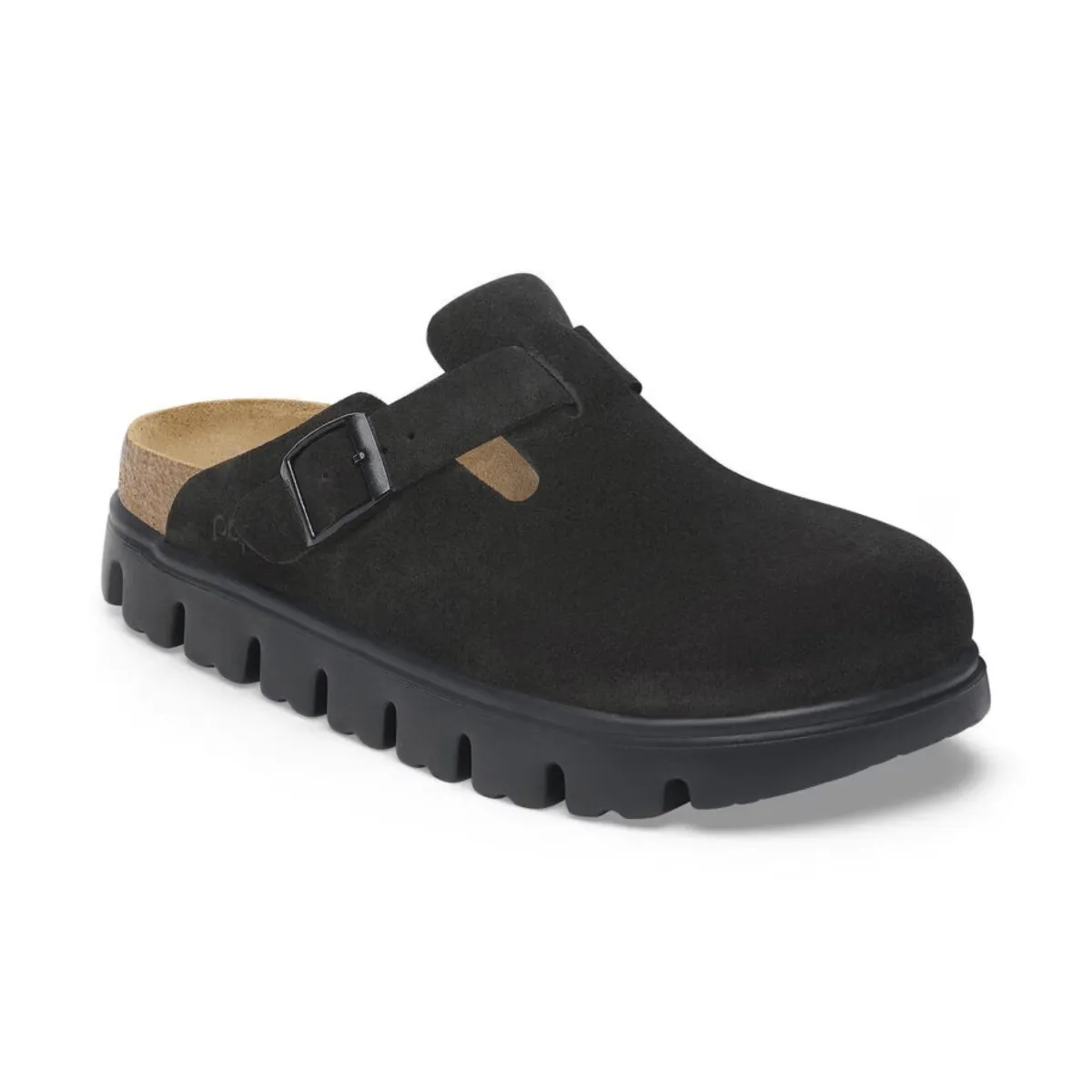 Birkenstock Women's Boston Chunky Black Suede Moon Hike Casual Comfort