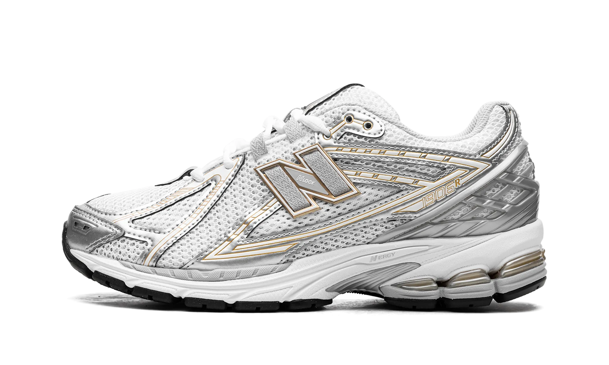 1906R "White Rain Cloud Silver Metallic" biomechanical running shoes