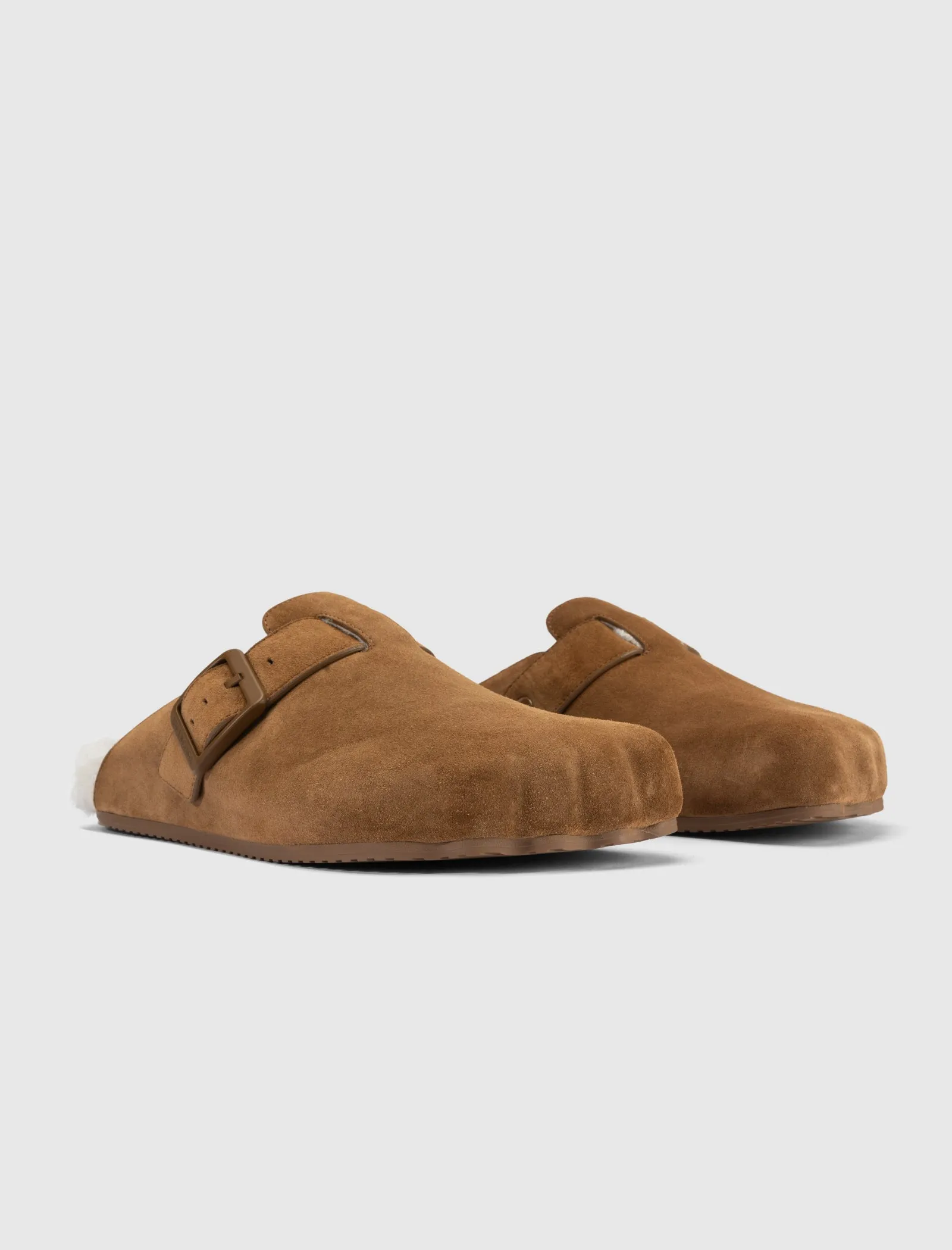 SUNDAY MULE "TAN SUEDE" Wedge Sole