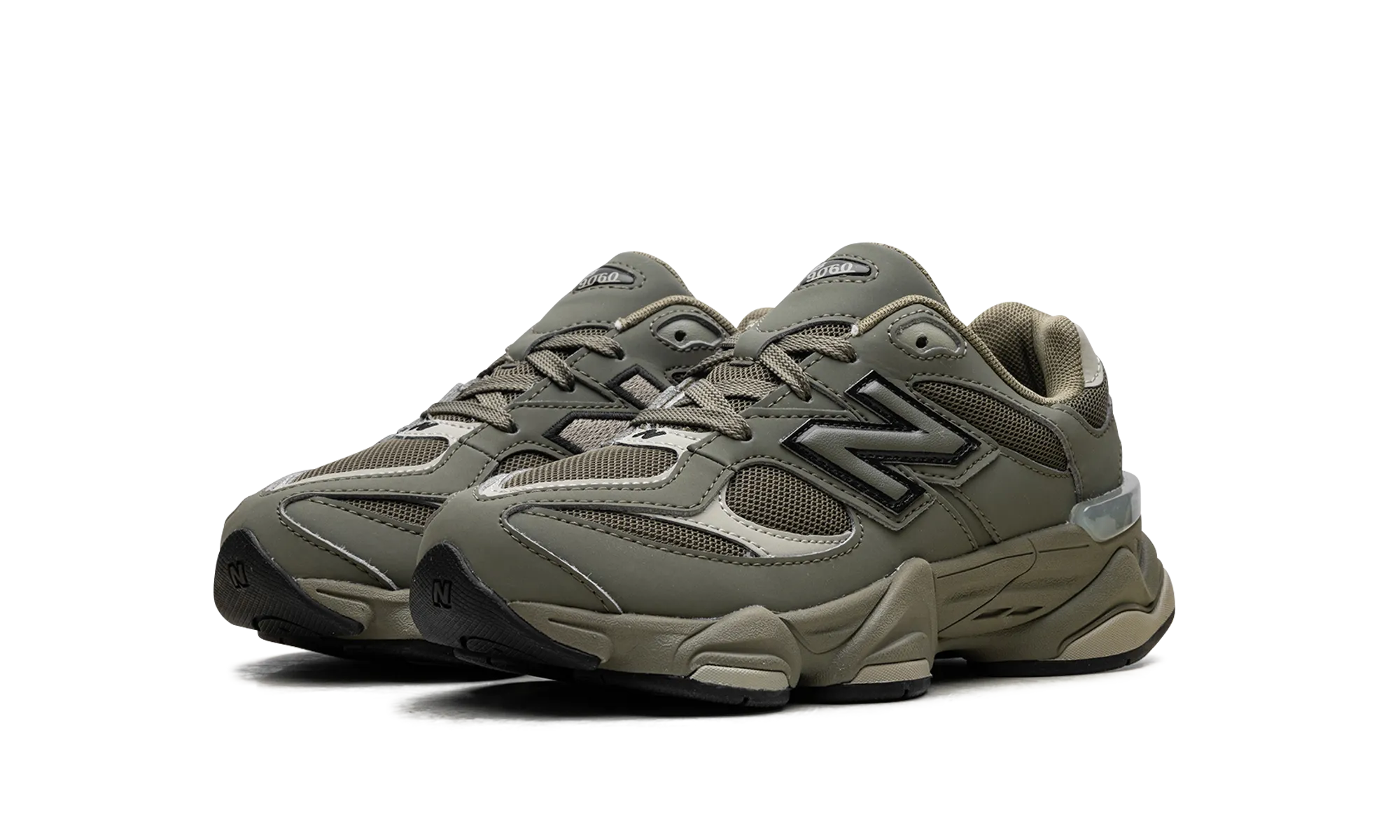 9060 GS "Dark Olivine" Running Technology running in hot tracks shoes