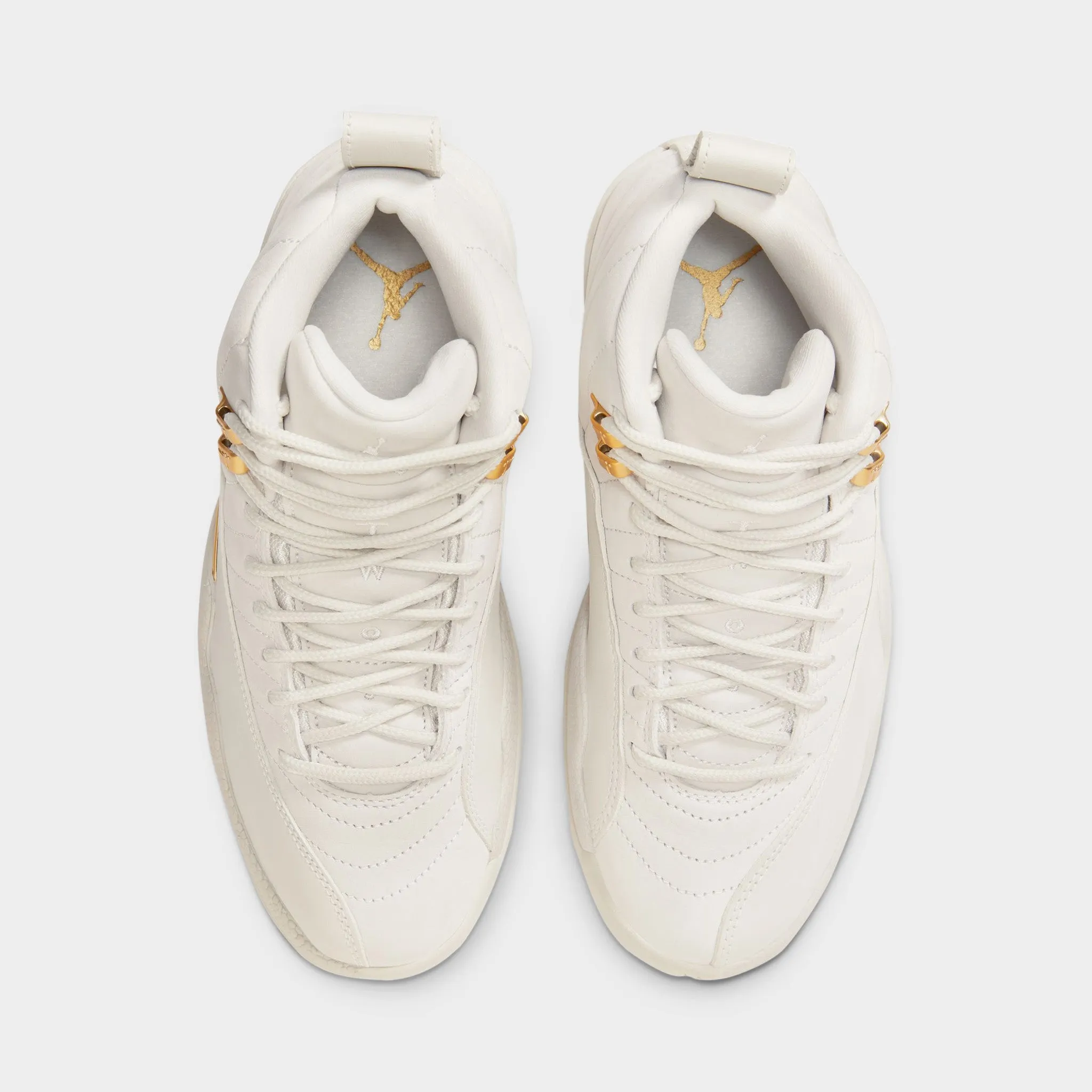 Jordan Women's 12 Retro Phantom / Metallic Gold - White Long Move Muscle Aid