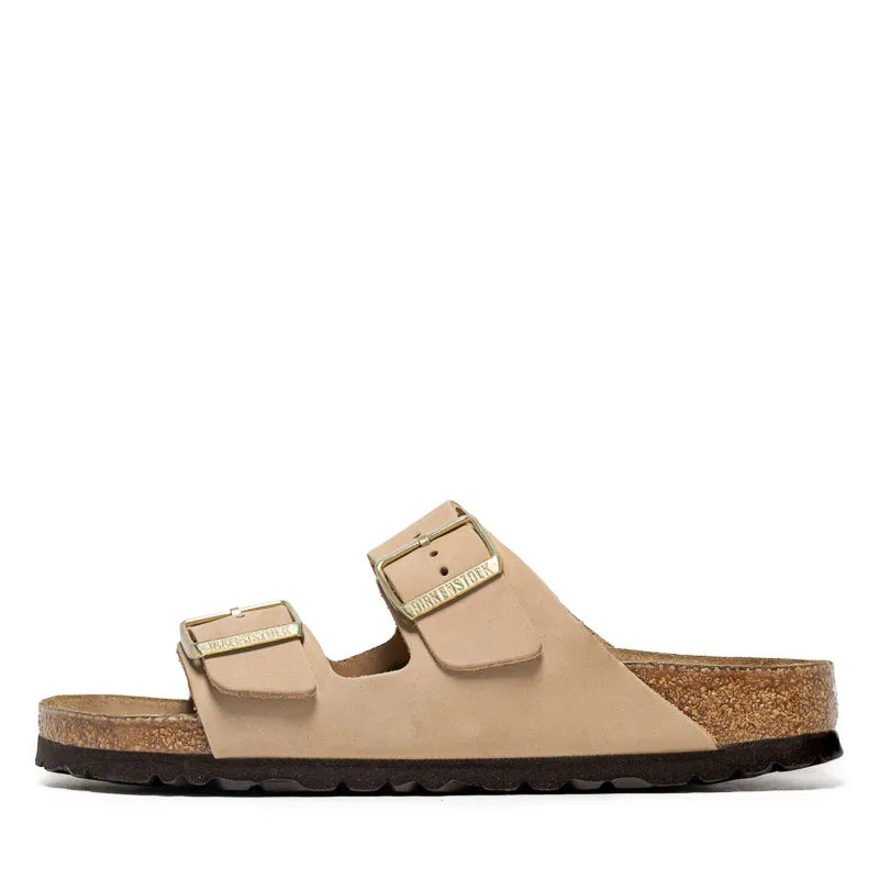 Foot Stability Women's Birkenstock Arizona Soft Footbed Nubuck - Sandcastle