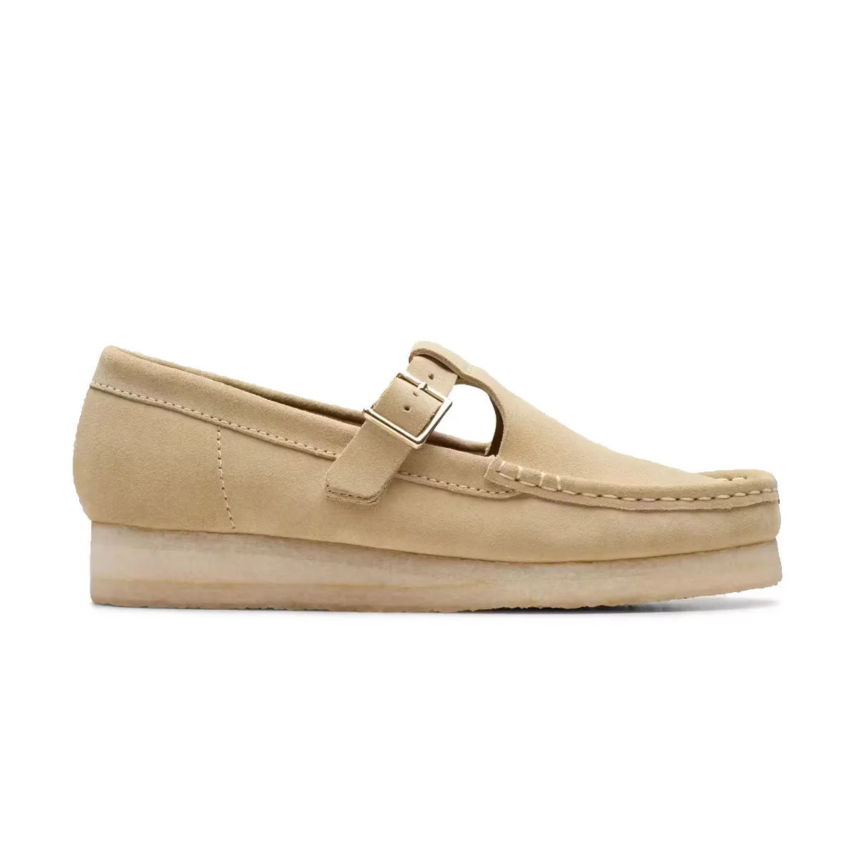 Slim wear volleyball players Wallabee T Bar 'Maple Suede'