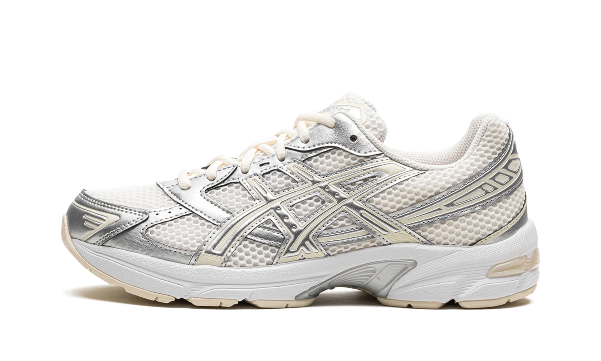 GEL 1130 WMNS "Cream Pure Silver" plyometric training running gear youth sports shoes