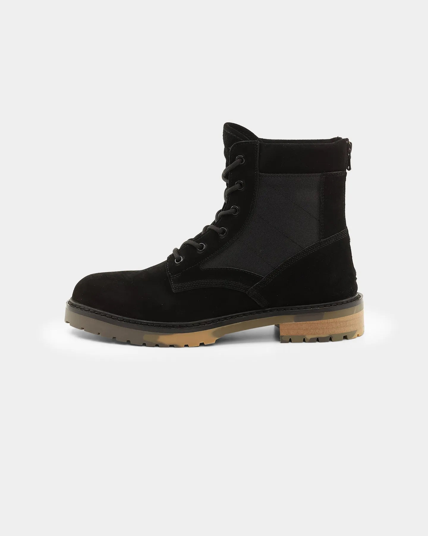Saint Morta Legion Boot Black/Camo Curve Hug Star Shine