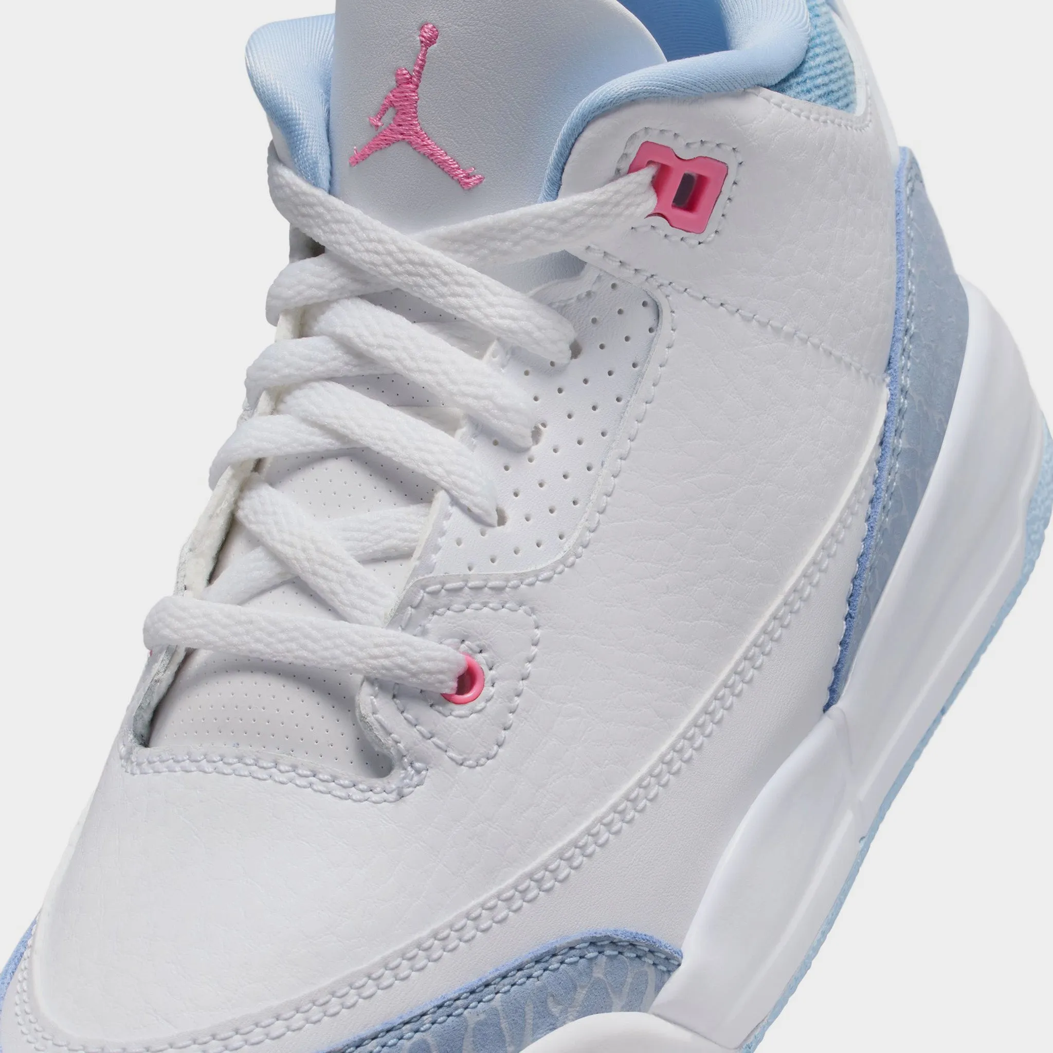 Vibe Up Soft Grip Jordan 3 Retro PS White / Pink Glow - Cobalt Bliss