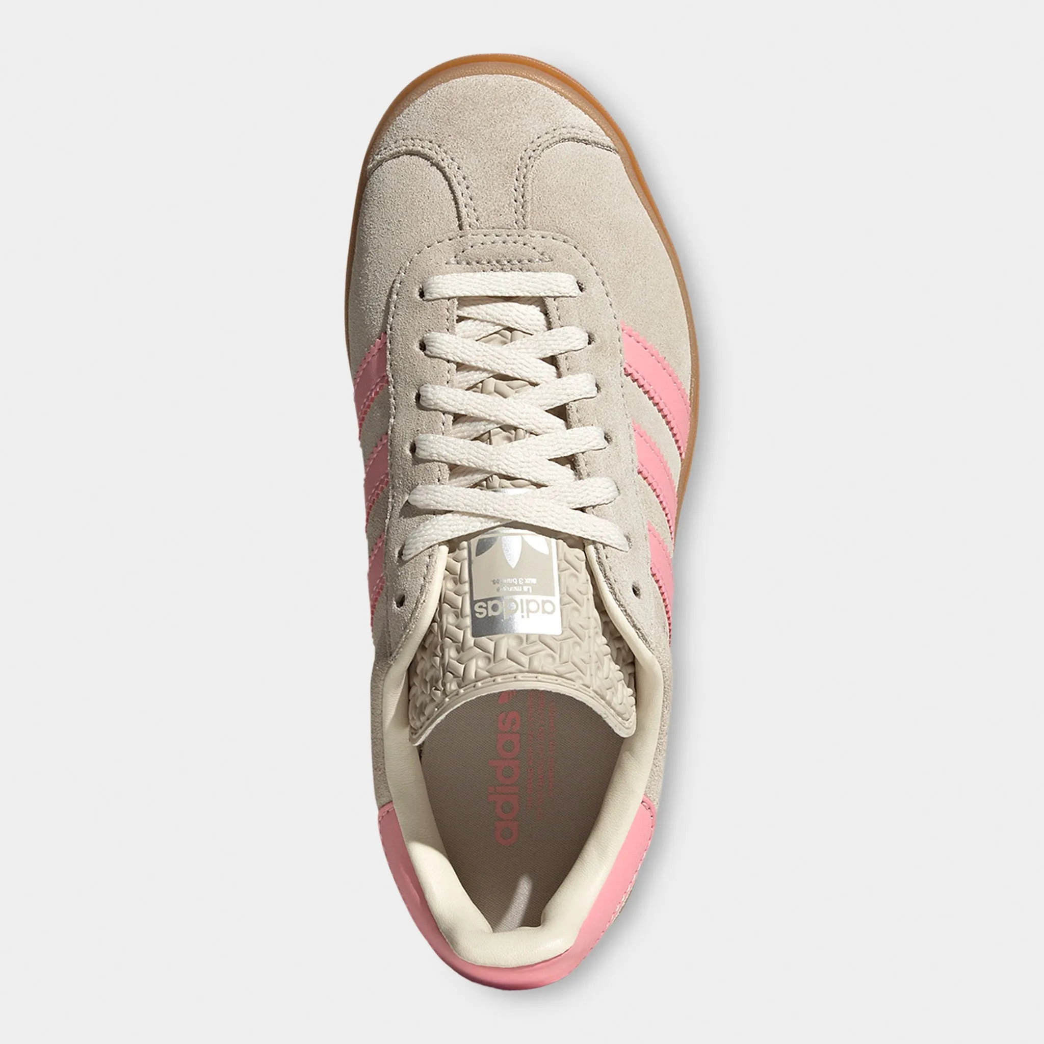 adidas Juniors' Gazelle Bold Grey / Alumina - Semi Pink Spark Step Free