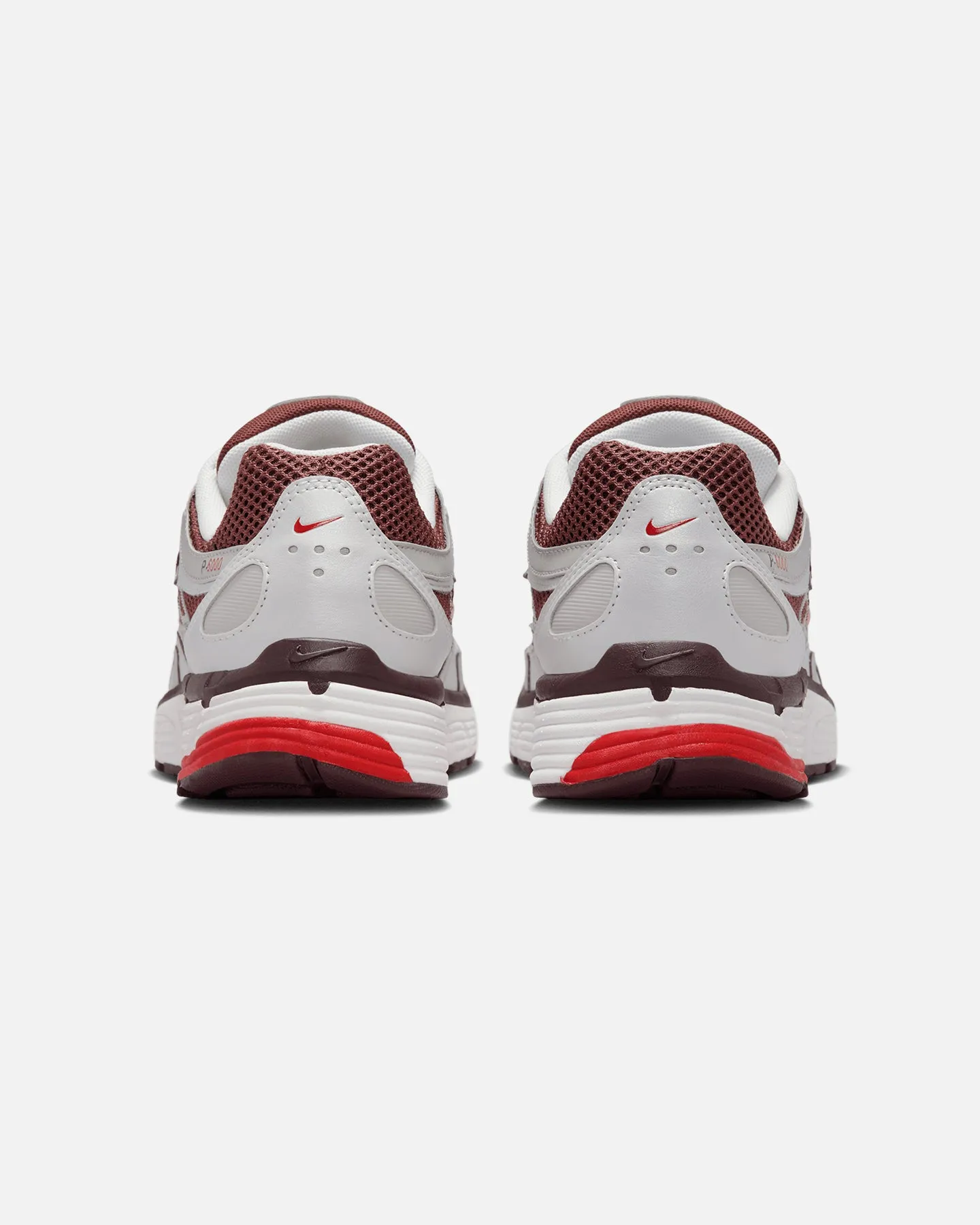 Nike Women's P-6000 Metallic Summit White/Fire Red Flats Durable flexibility