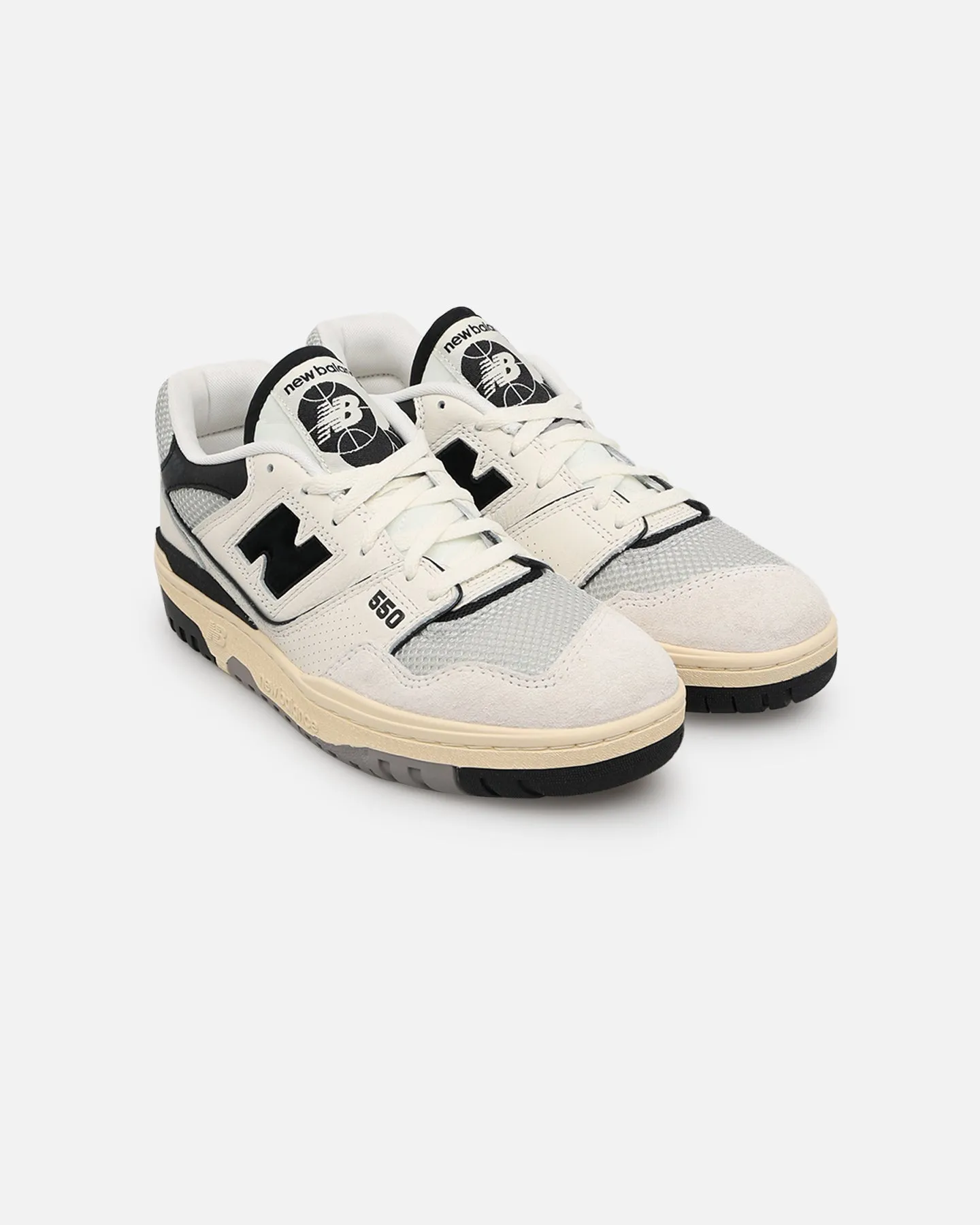 New Balance 550 "Sea Salt" White/Black forest walk