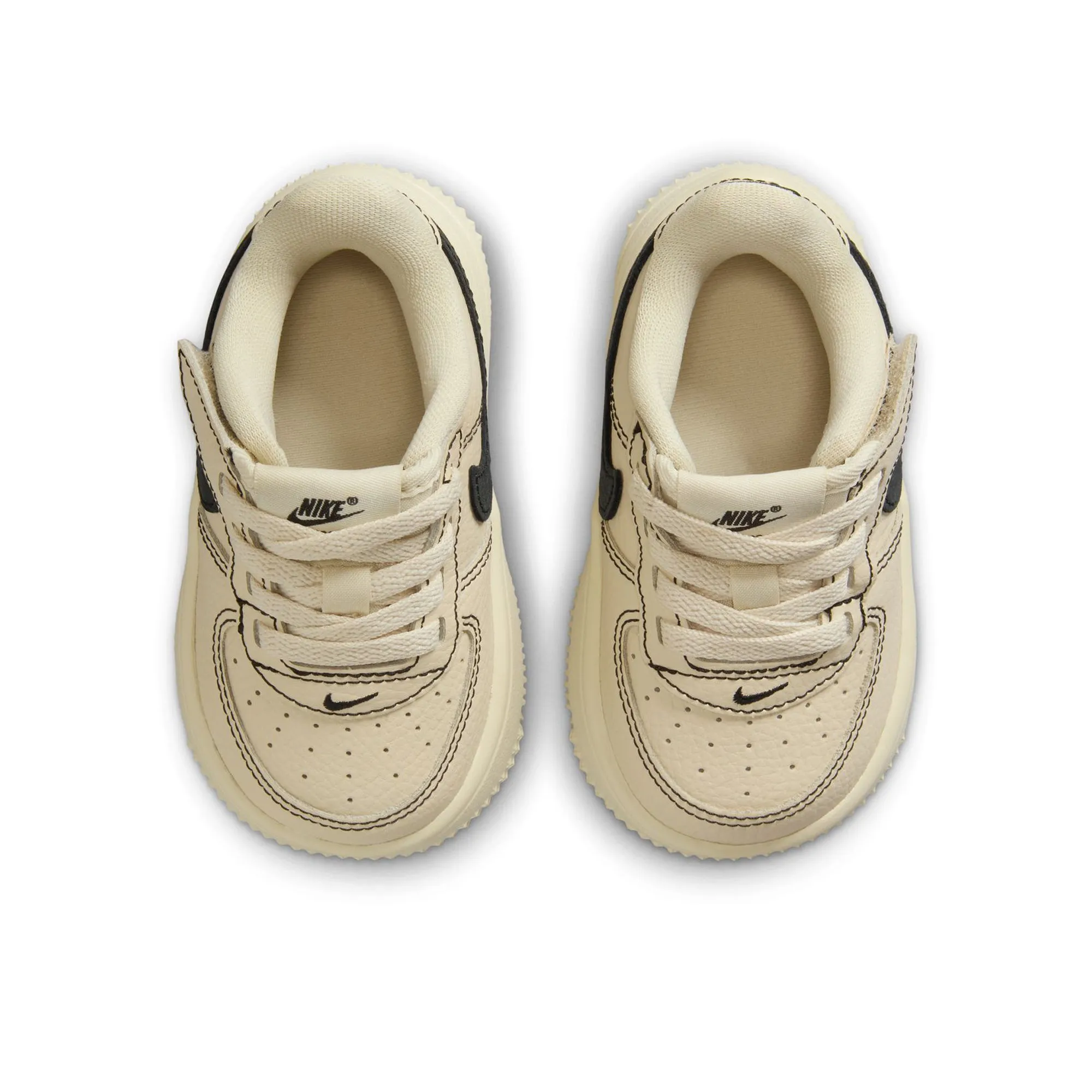 Nike Force 1 Low LV8 EasyOn (TD) - Light Khaki/Black Compression Resistant Foam Power Move