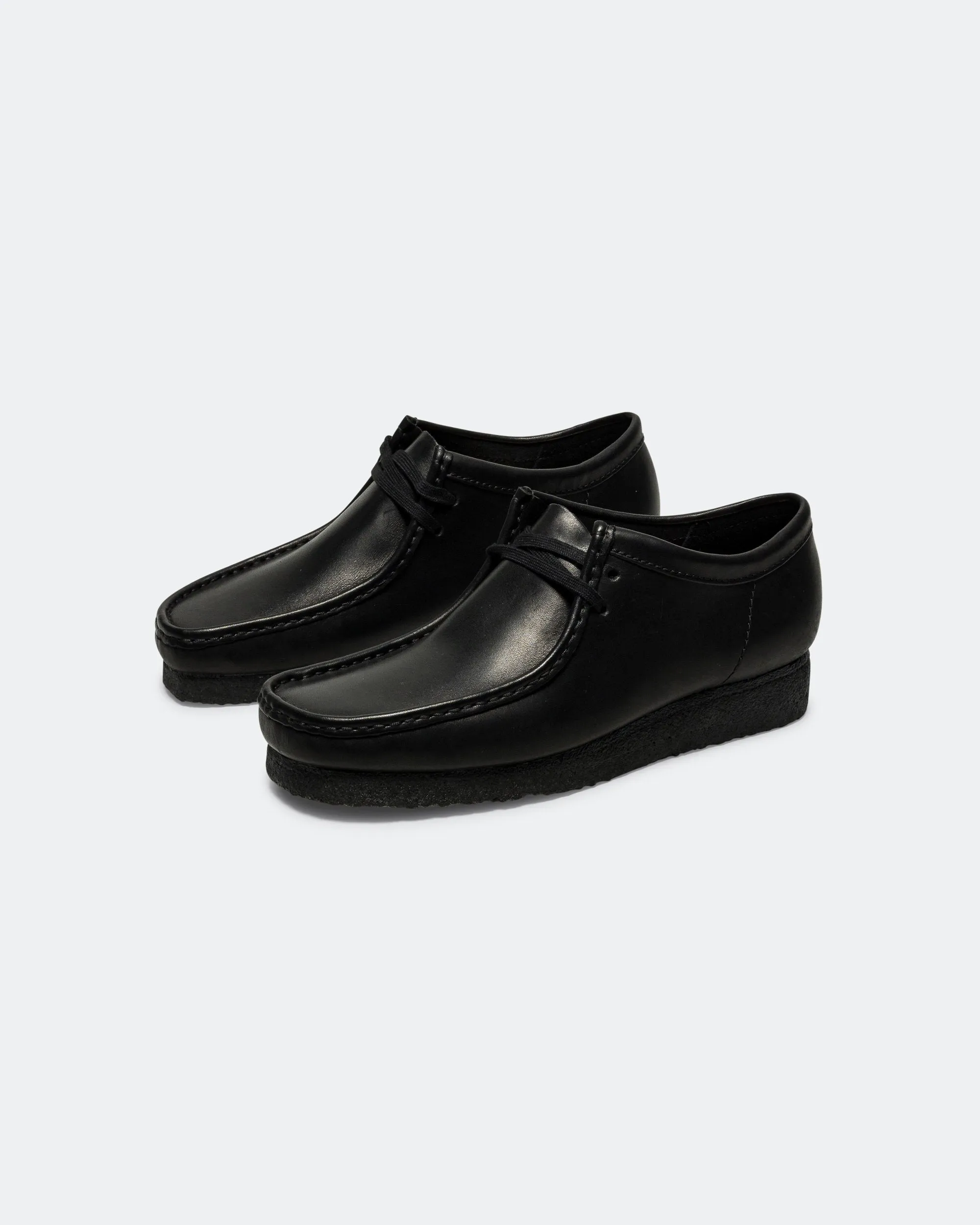 Structured sole Wallabee - Black Leather
