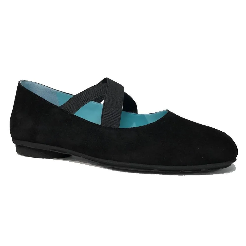 Thierry Rabotin Women's Cathie A212M Black Suede Hidden Lift Center Stage
