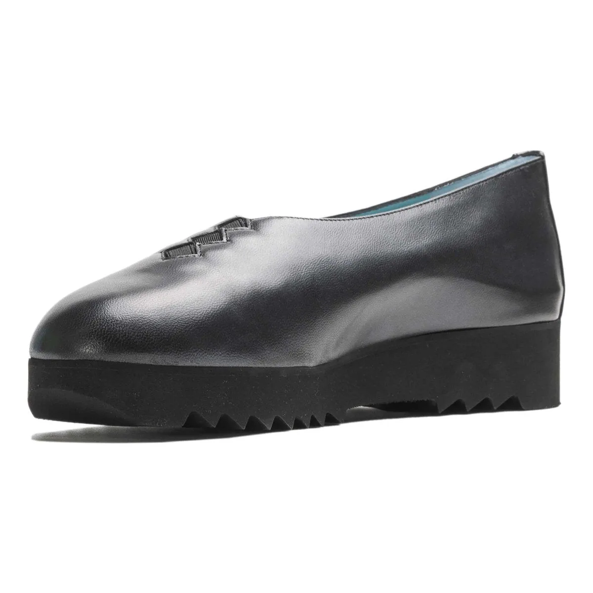 Thierry Rabotin Women's Grace Wedge Black Pearlized Pointed Toe