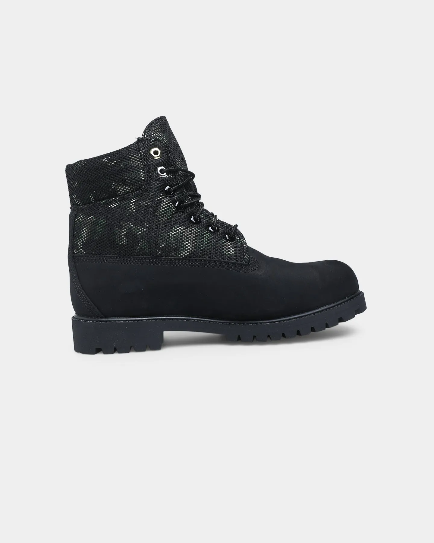 Timberland 6" Heritage Boots Black/Camo Toe box Rich Glow