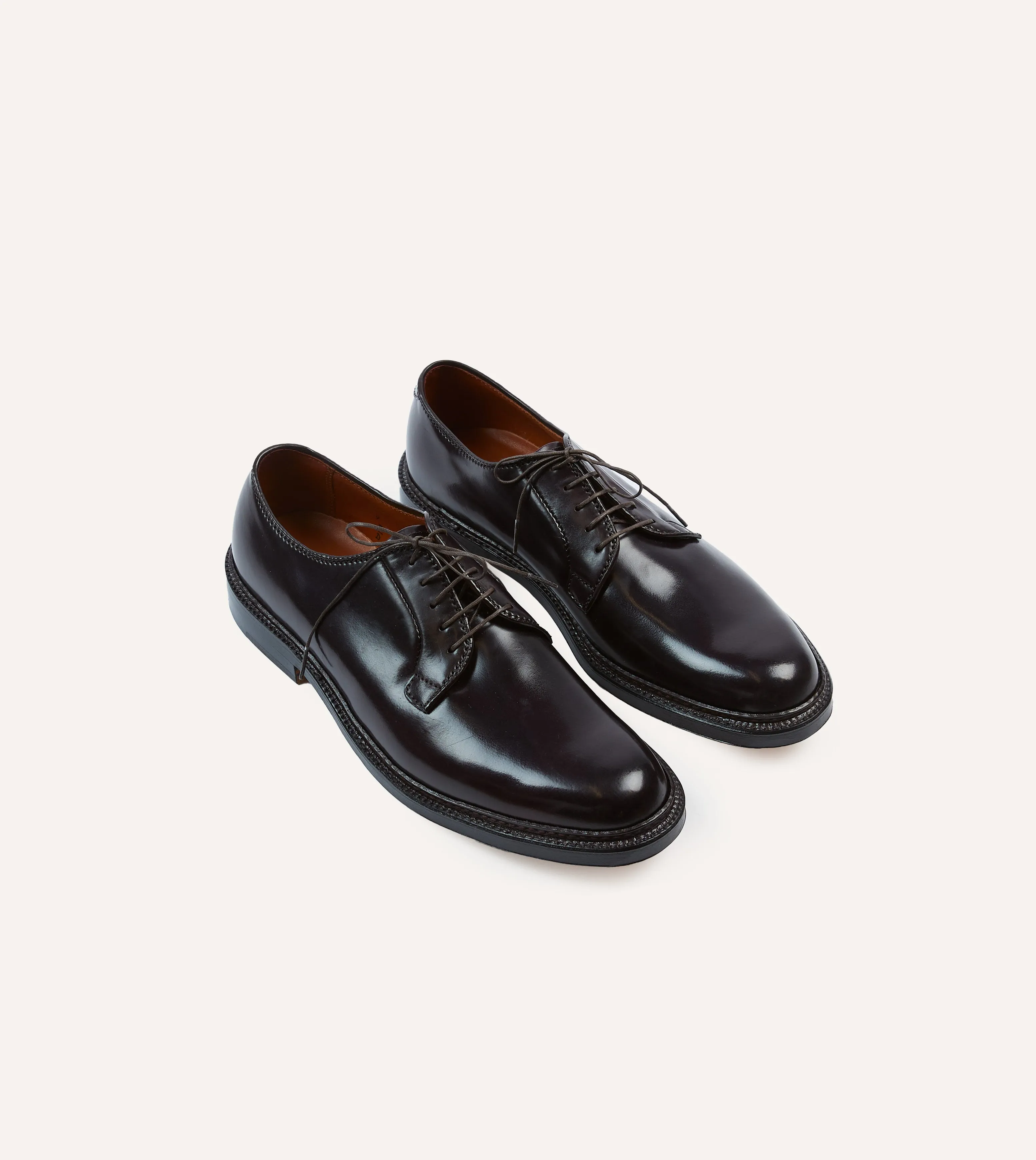 Alden Colour 8 Cordovan Plain Toe Blucher velvet feel Mesh Breath