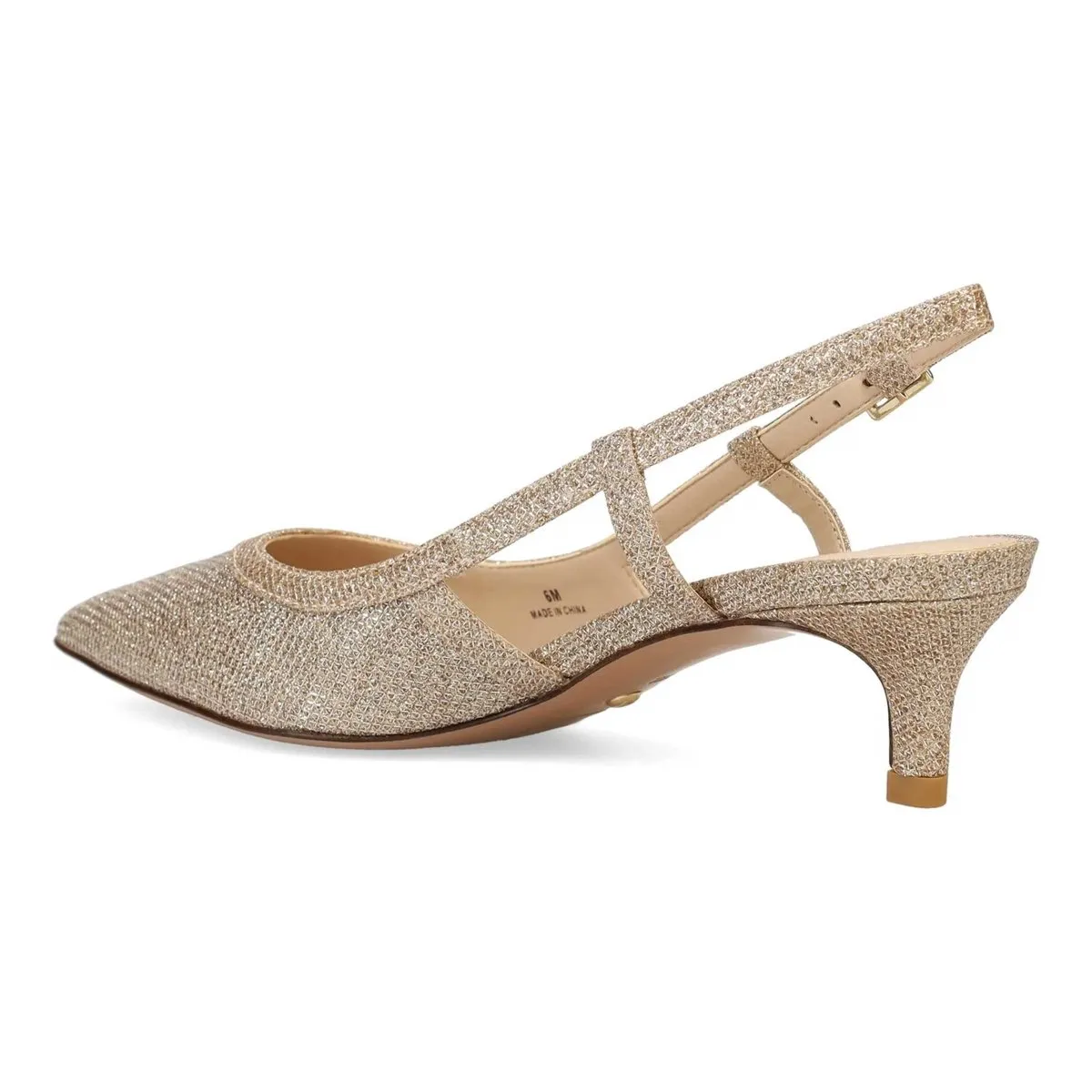 Pelle Moda Women's Deena 2 Platinum Gold Textile Scandi Chic