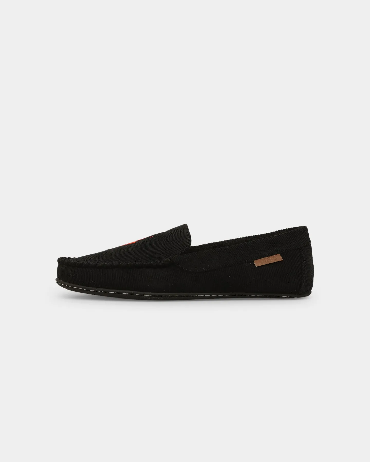 Family Fit Polo Ralph Lauren Collins Slipper Black Corduroy