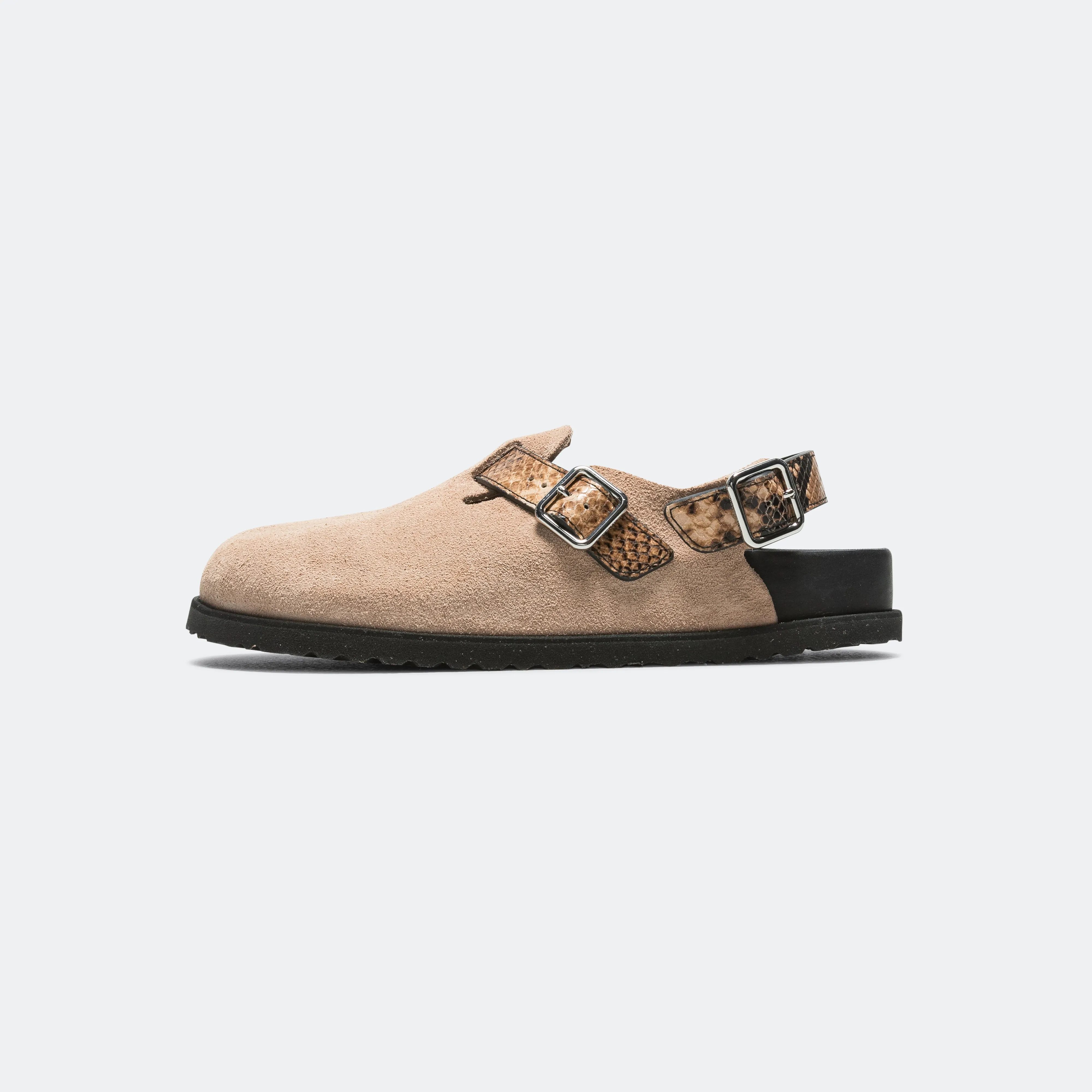 Tokio Cazador Narrow - Brown Snake Leather Orthopedic Support Sleek Flip-flops
