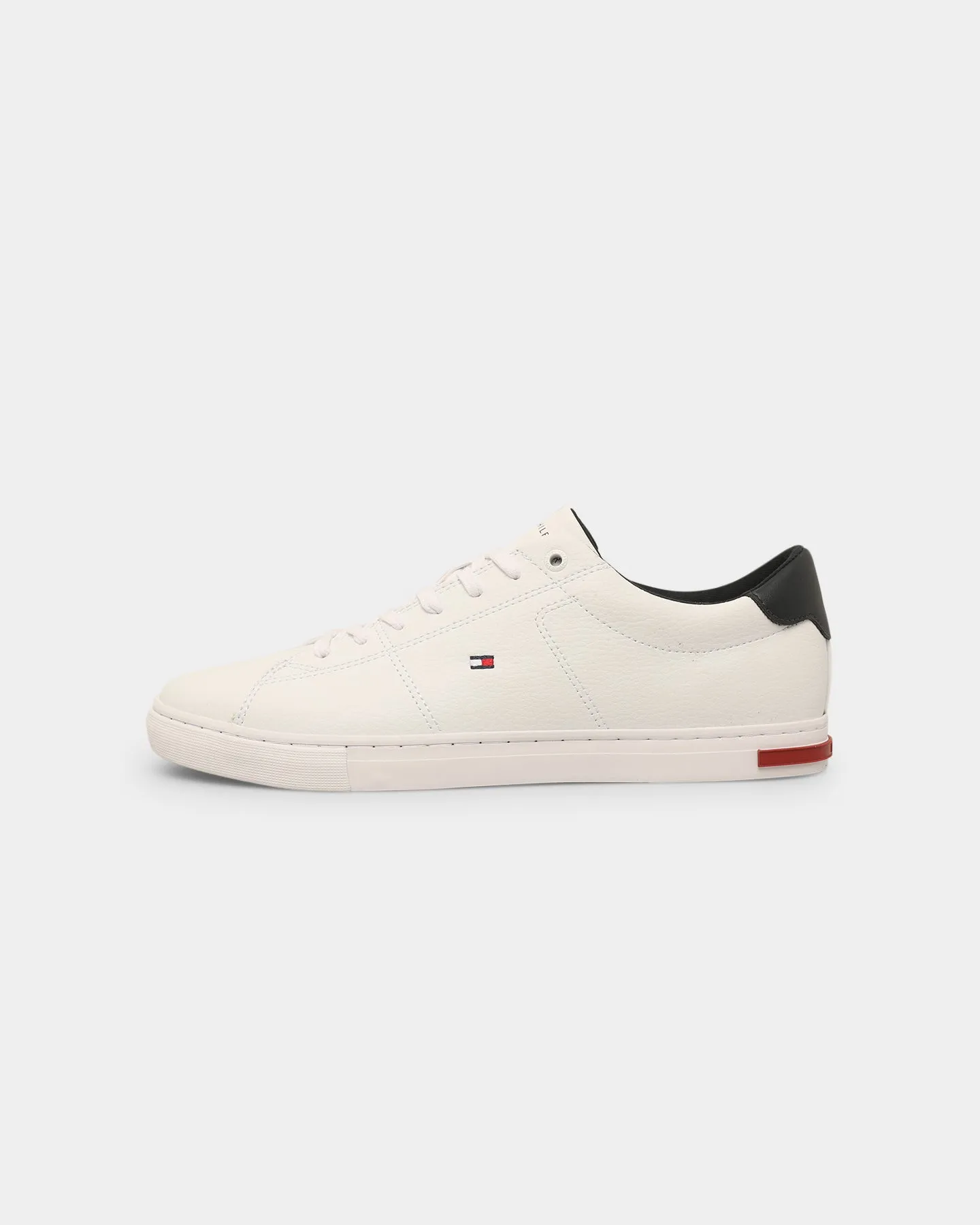 Tommy Jeans Essential Leather Detail White Color Pop Velvet Soft