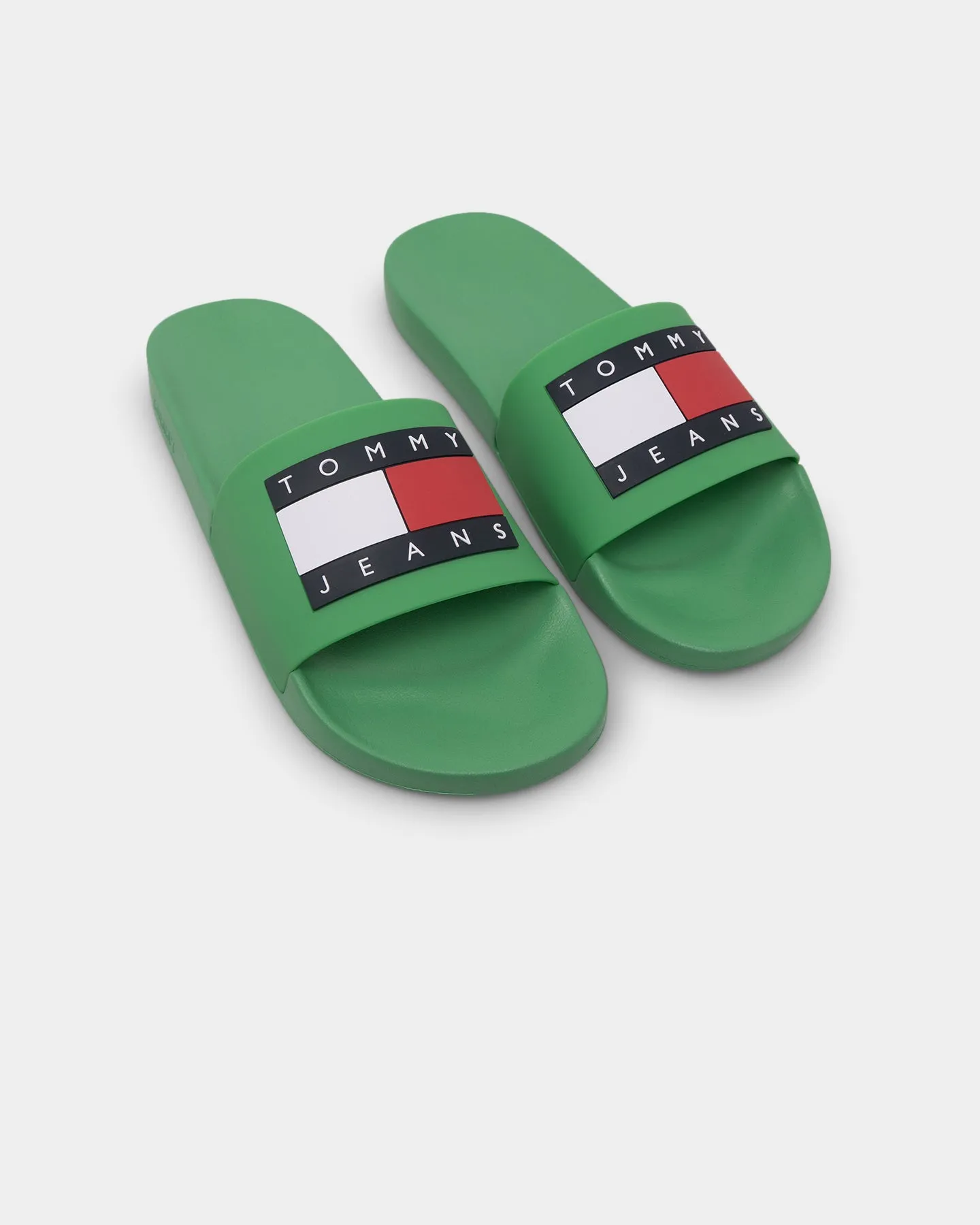 Reinforced toe Heat Guard Tommy Jeans Essential Pool Slide Coastal Green