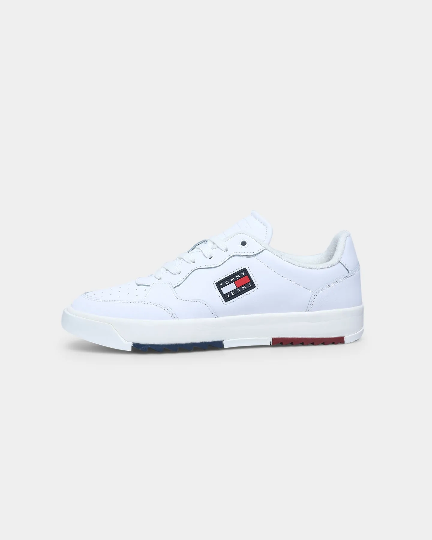 Denim Cool Tommy Jeans TJ Basket Leather Trainers White