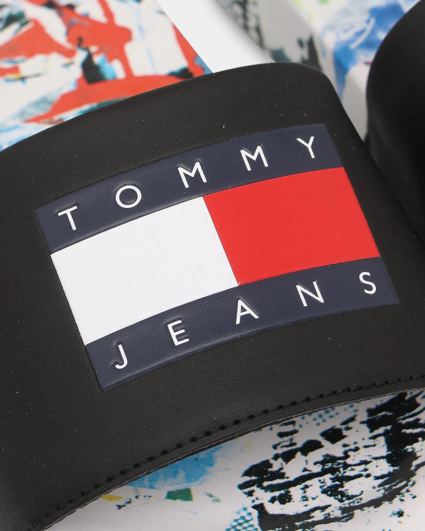 Leg Long Global Cool Tommy Jeans TJ Print Pool Slides Collage Print