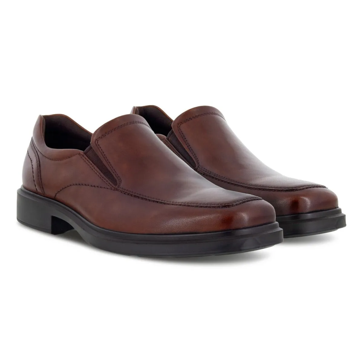 Rich Feel Wind Proof ECCO Men's Helsinki 2.0 Apron Toe Slip-On Brown