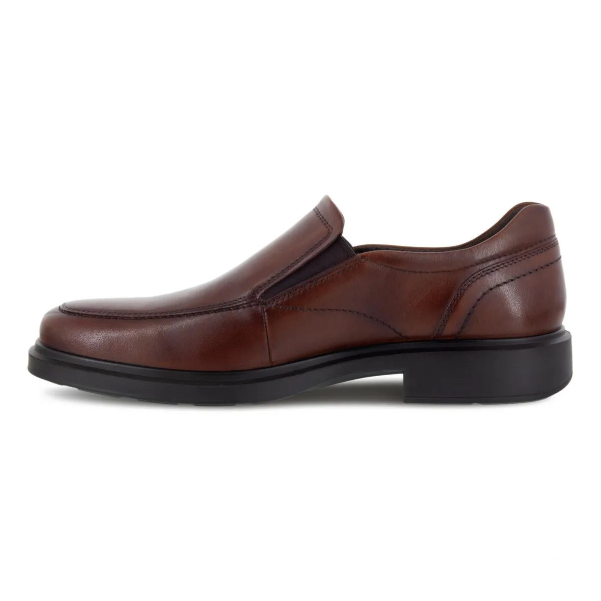 ECCO Men's Helsinki 2.0 Apron Toe Slip-On Brown Main Move Aniline Finish