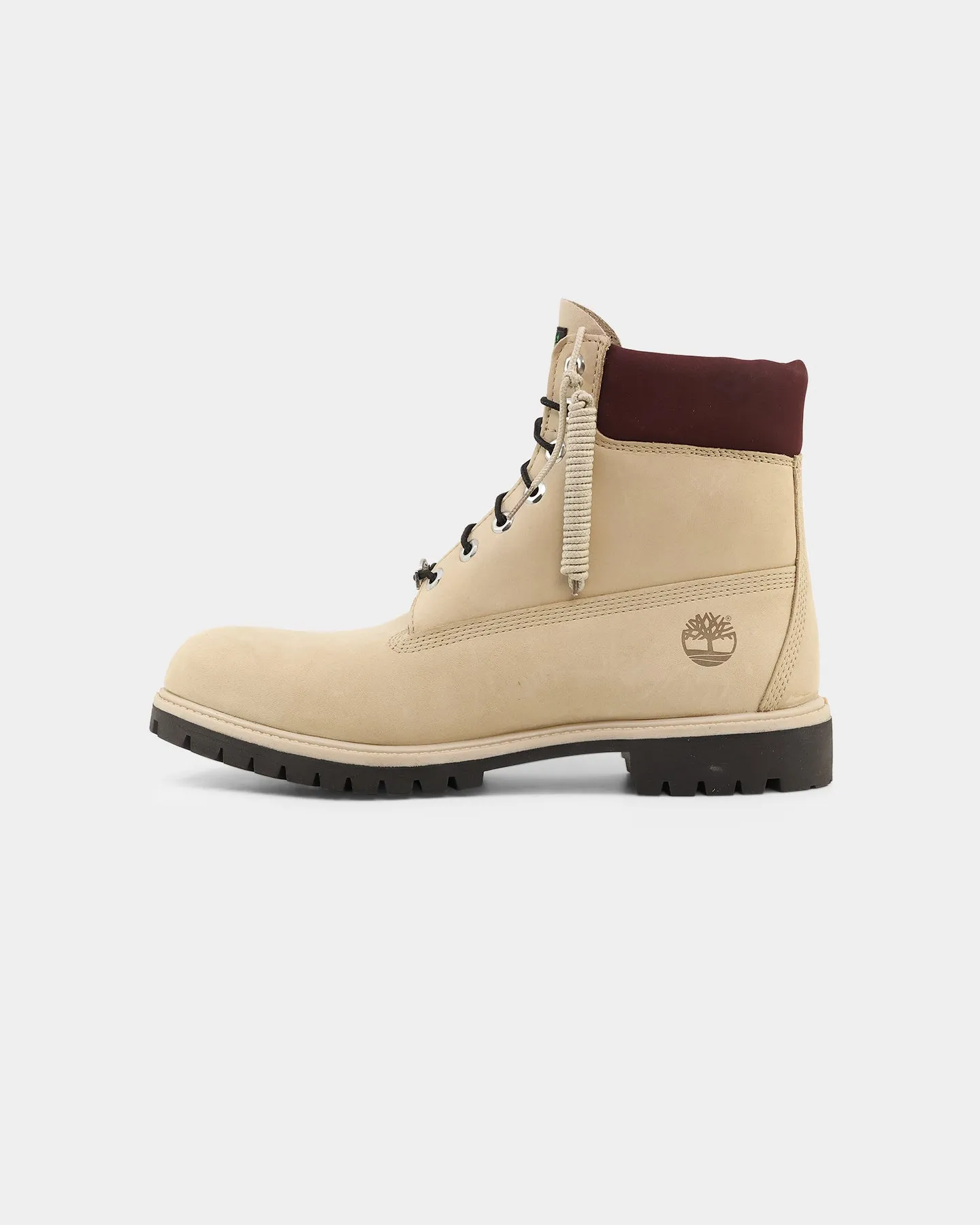 Timberland 6" Premium Boot Light Beige Nubuck Strap Mode Strong Grip