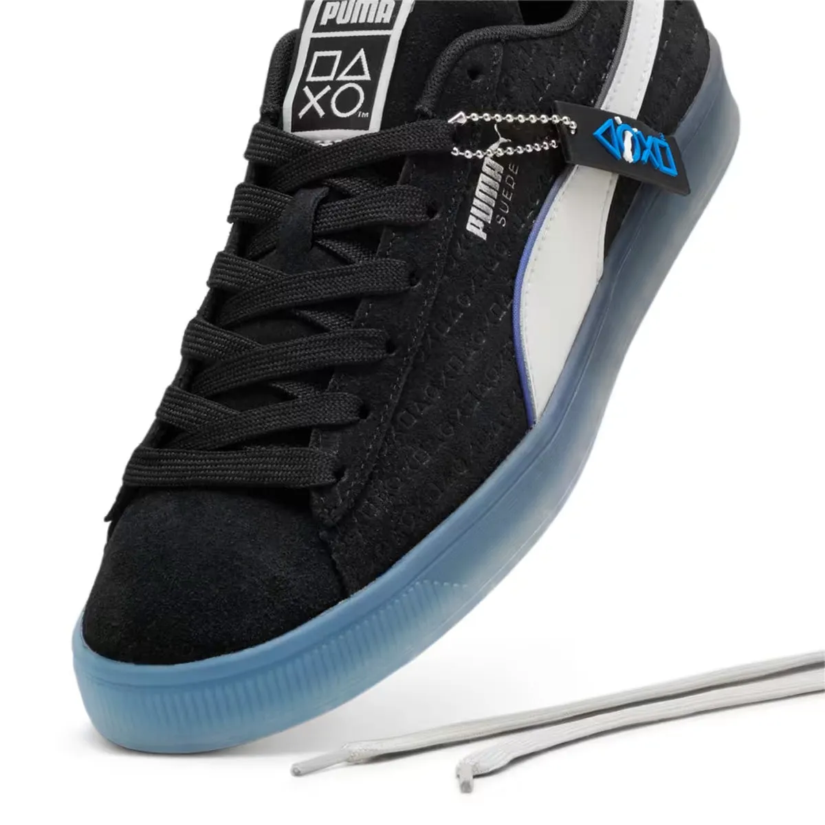 Virtual Step Galaxy Tone   Playstation Suede 'Black Glacial Gray'