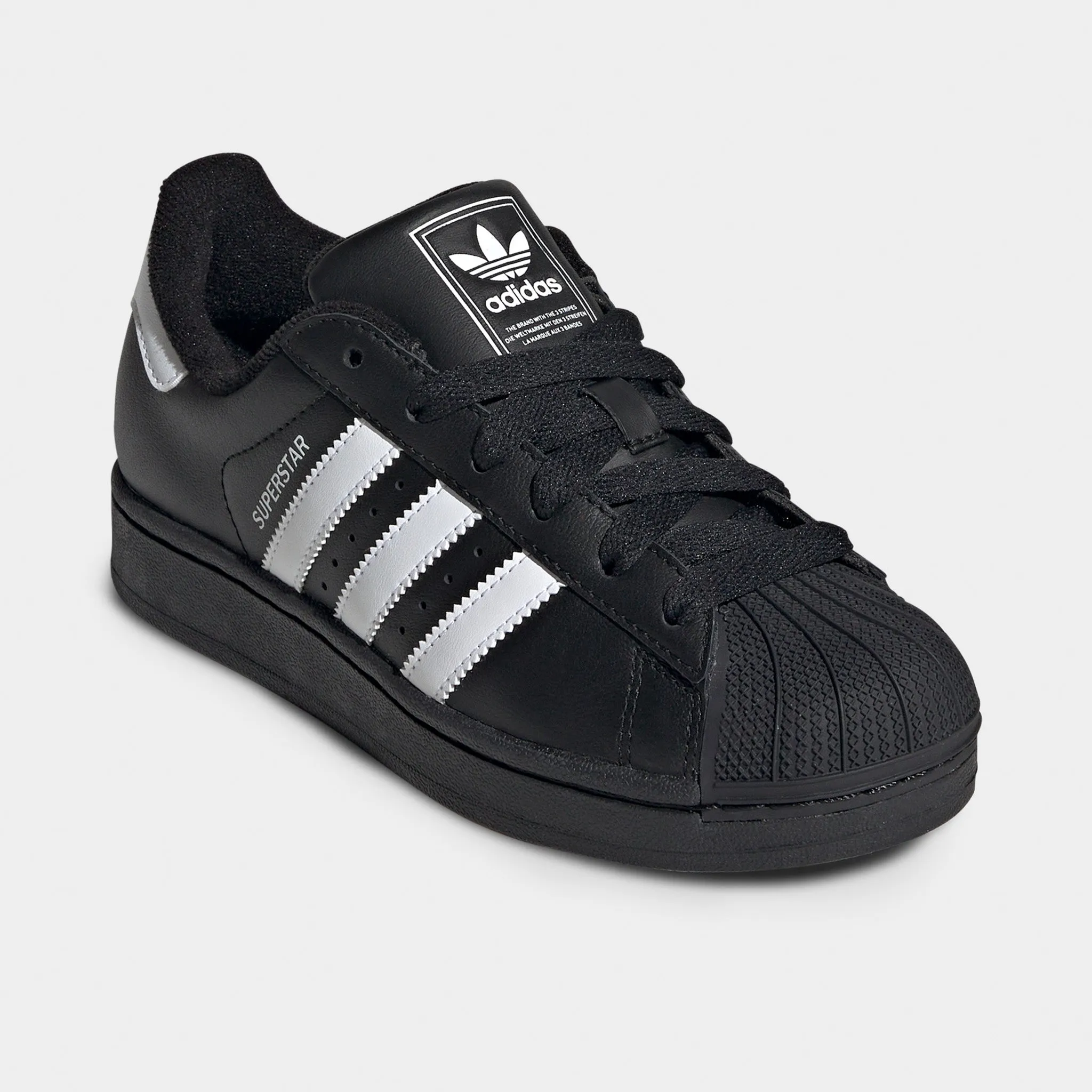 adidas Juniors' Superstar II Core Black / White Skin Soft