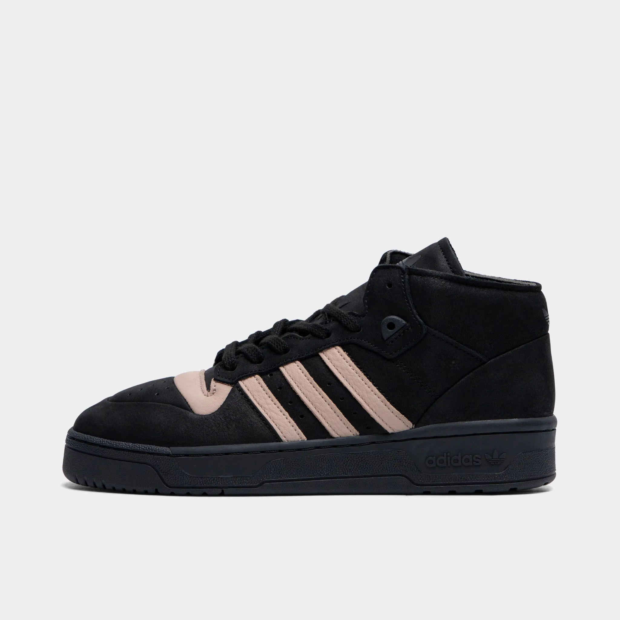 adidas Originals Rivalry Mid 001 Core Black / Ash Pearl - Core Black Superior Cushioning Heavy Stride