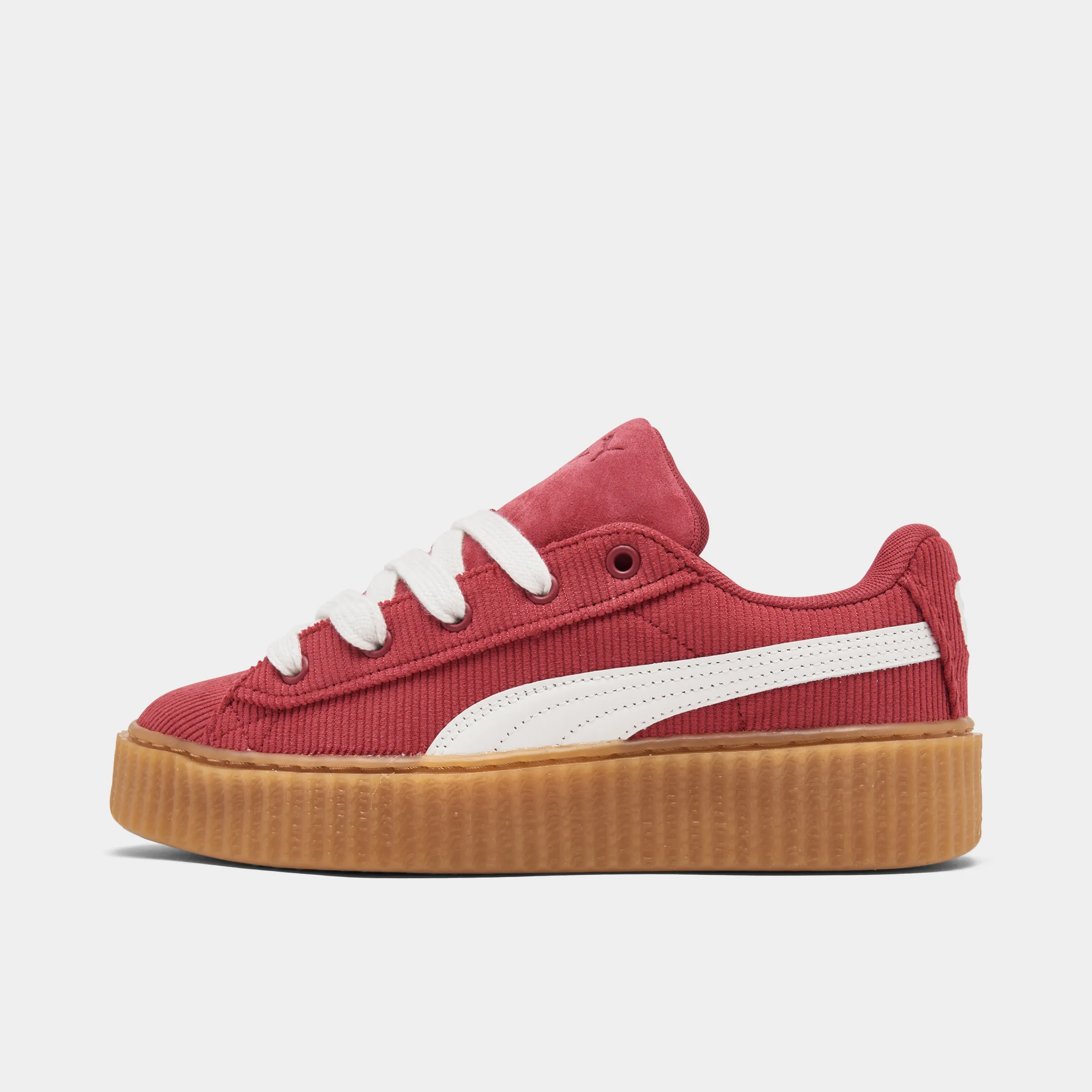 PUMA x FENTY Juniors' Creeper Phatty Corduroy Club Red / Warm White - Gum Casual