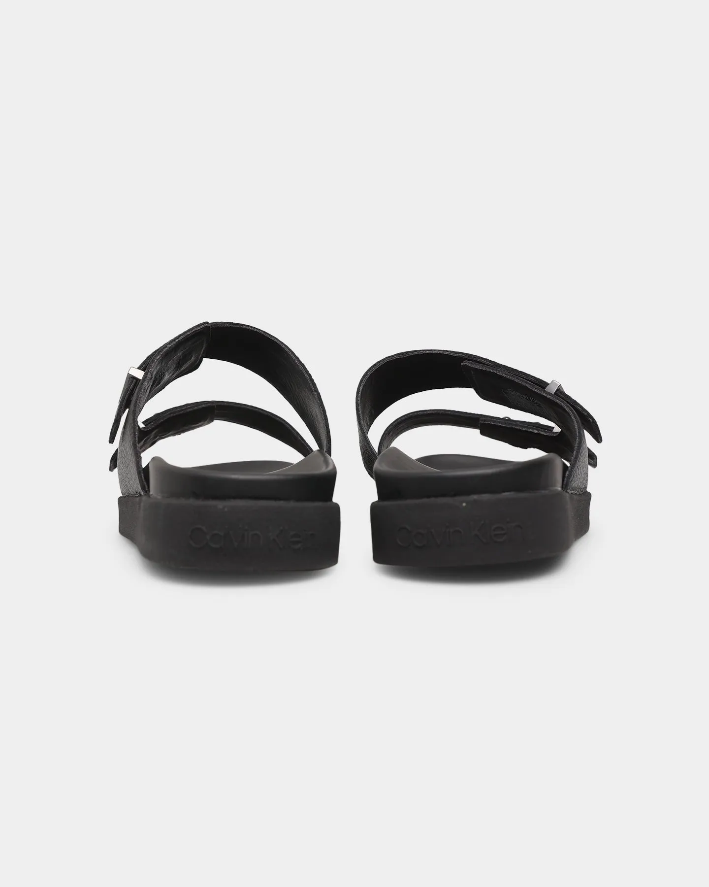 Kick Power Calvin Klein Leather Sandals CK Black