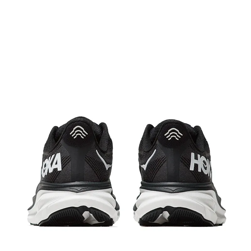 Women's Hoka Clifton 9 - Black/White Anti Fatigue Technology Quick piece