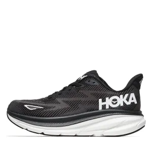 Women's Hoka Clifton 9 - Black/White Iconic look Motion Style