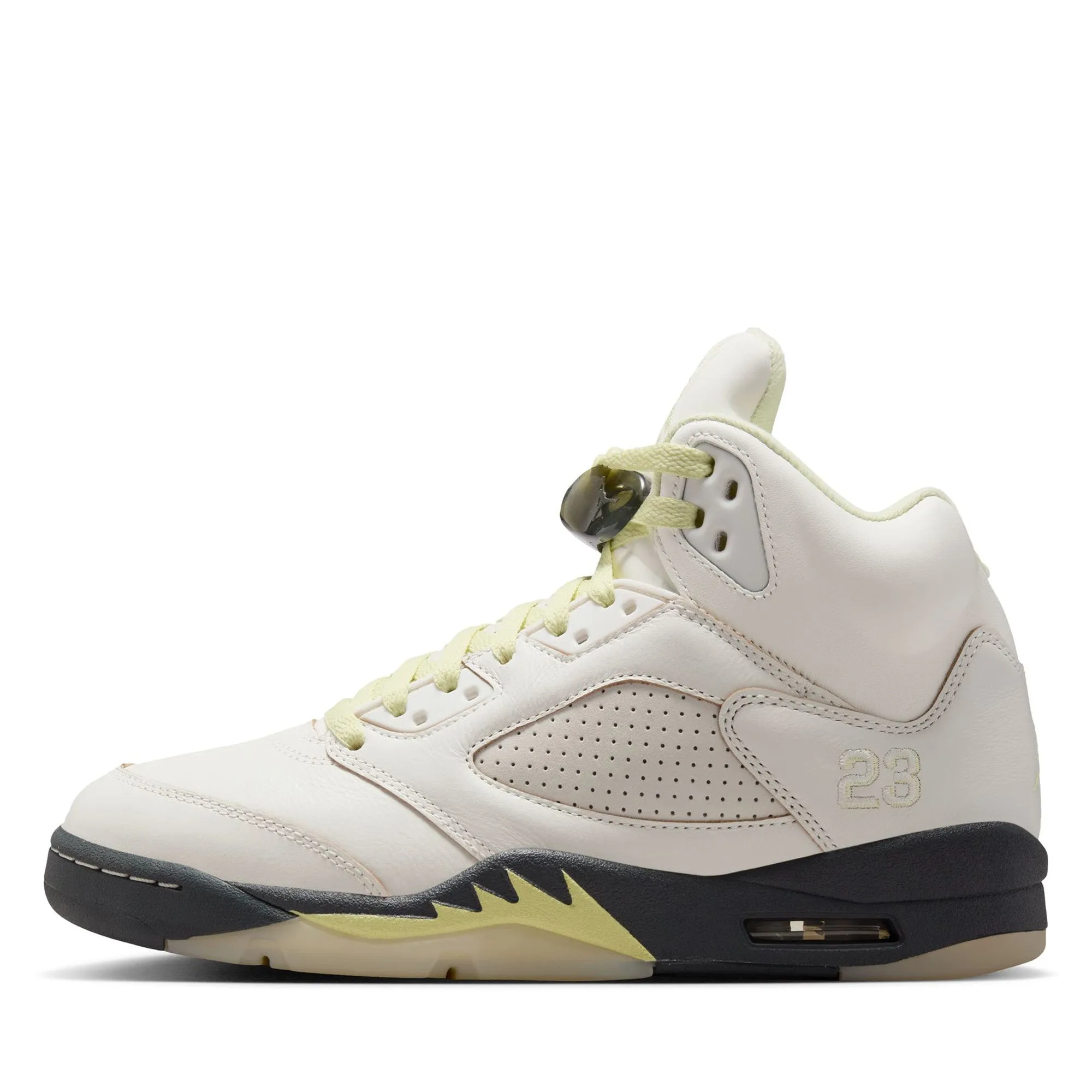 Women's Air Jordan 5 Retro - Sail/Luminous Green Comfortable Upper
