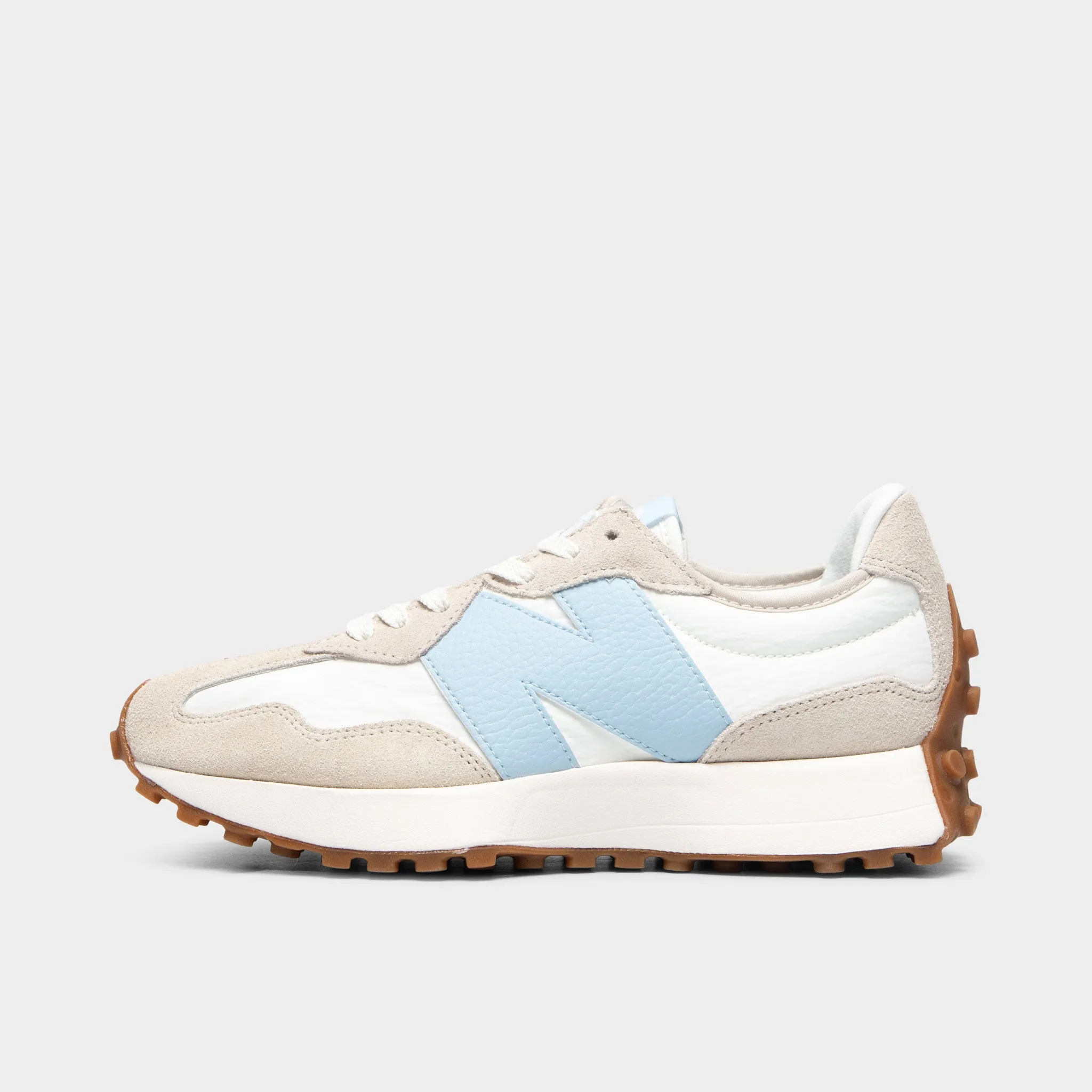 Foot Cushion Race Walk New Balance Women's 327 Tan / Light Blue