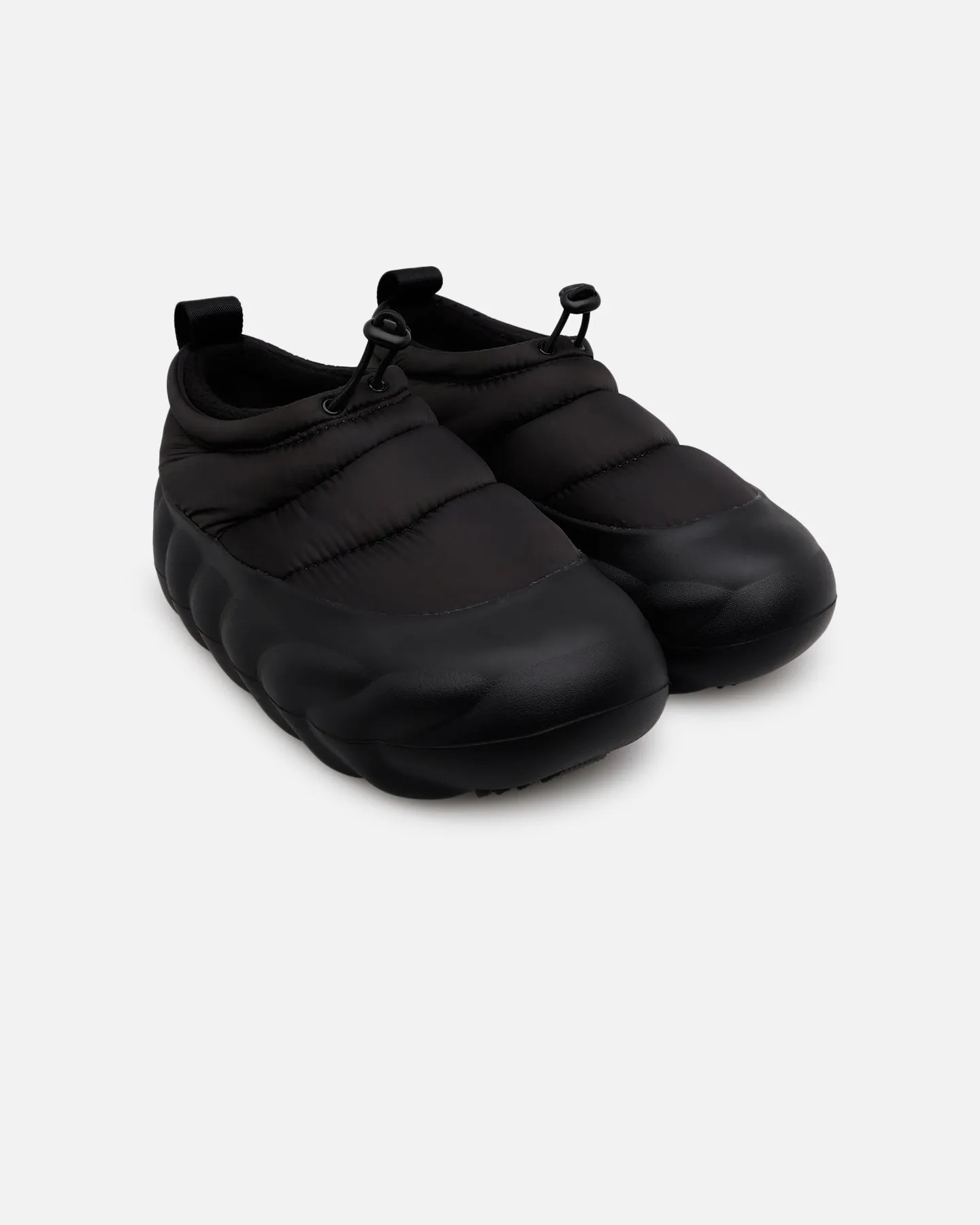 Walking Hero Mode Crocs Overpuff Shorty Black