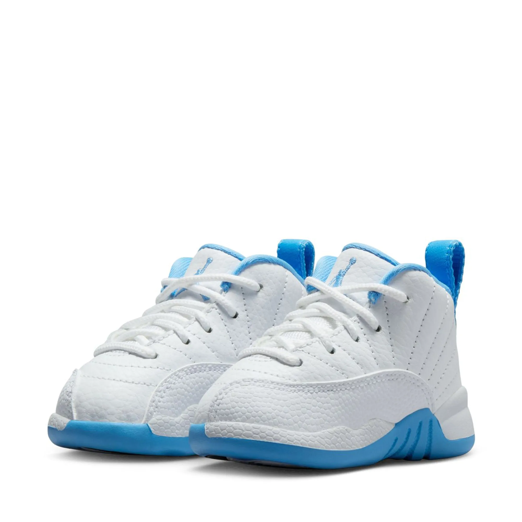 Jordan 12 Retro 'Melo' (TD) - White/University Blue Daily Motion Adaptive Heel Lock