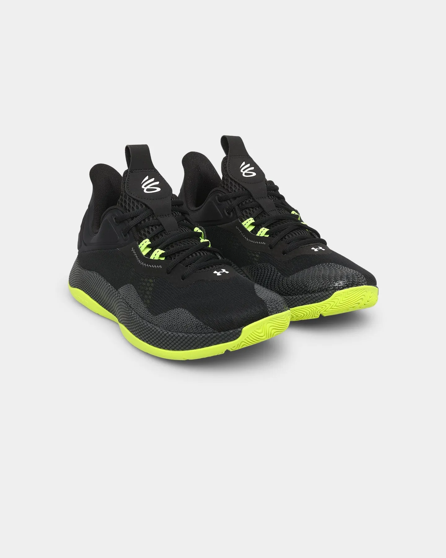 Cushioned Insole Flexibility Feature Under Armour Curry HOVR Splash 2 Basketball Shoes Black/Pitch Green
