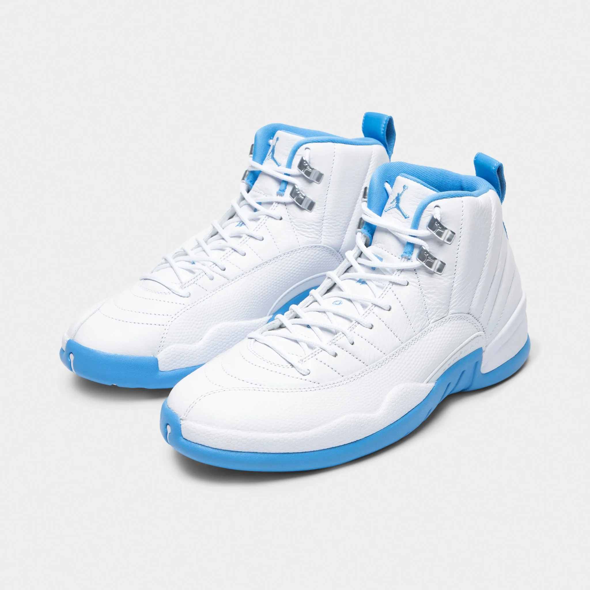 Jordan 12 Retro White / University Blue - Metallic Silver Neutral Gear Easy   To   Wear
