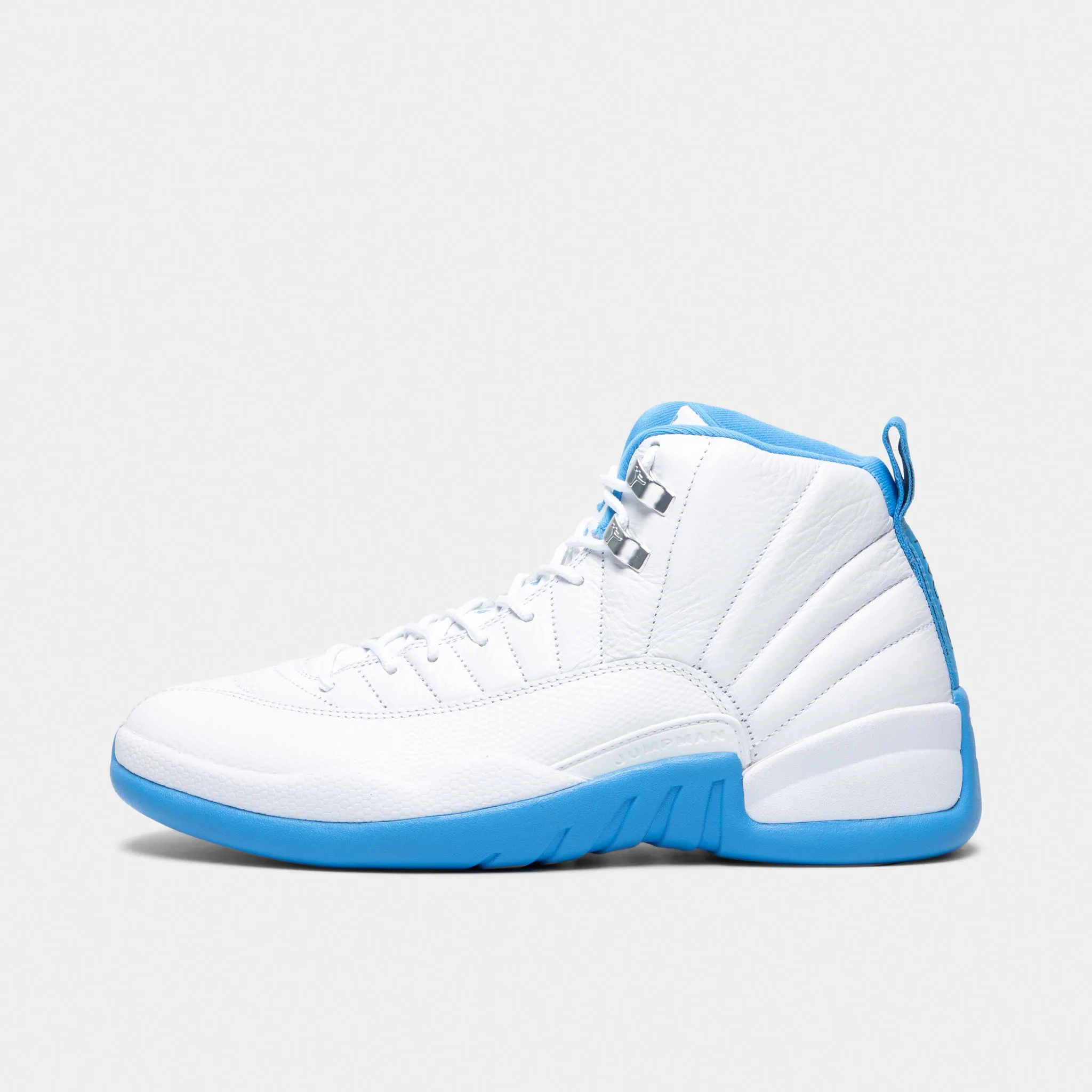 Jordan 12 Retro White / University Blue - Metallic Silver Pet Hike