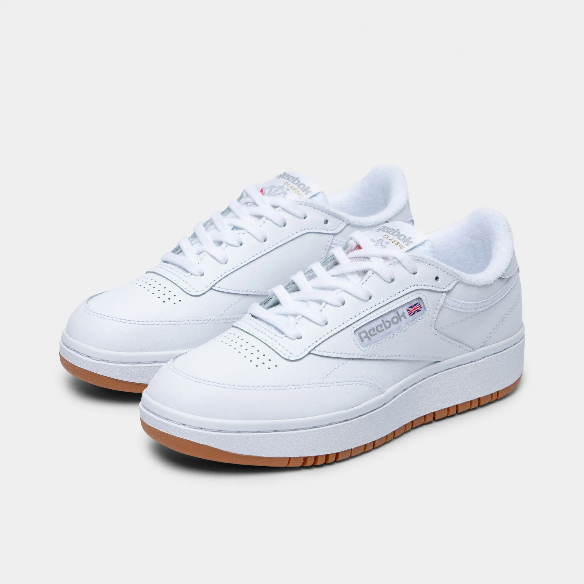 Strong Stitching Ventilation holes Reebok Womens' Club C Double White / Gum