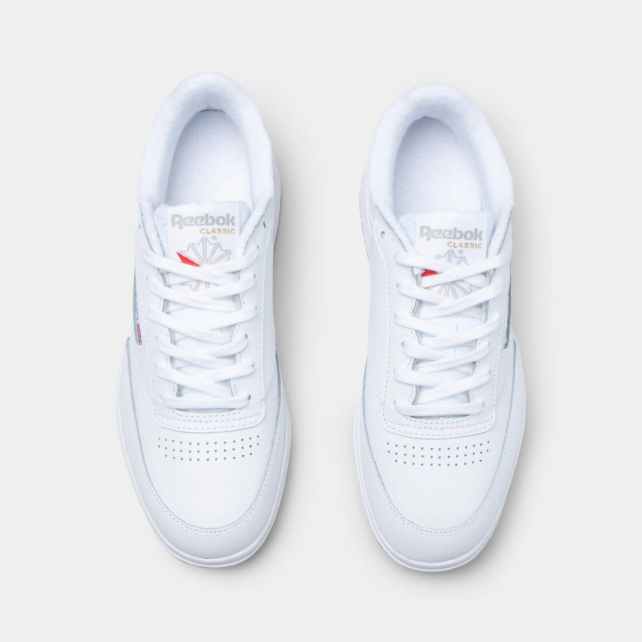 Reebok Womens' Club C Double White / Gum Feel Fresh Ready Wear