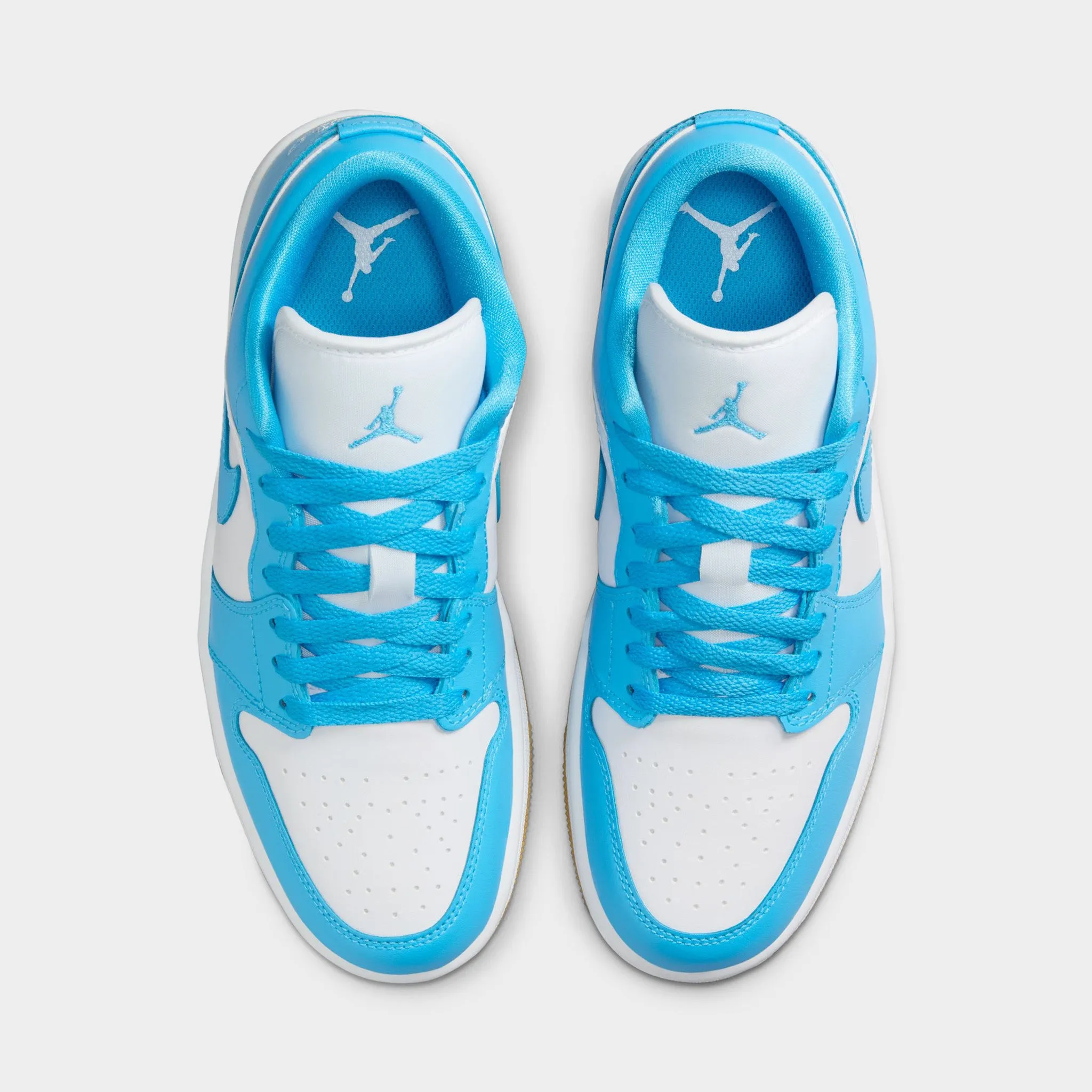 Durable Fabric Jordan Women's 1 Low White / Dark Powder Blue - Gum